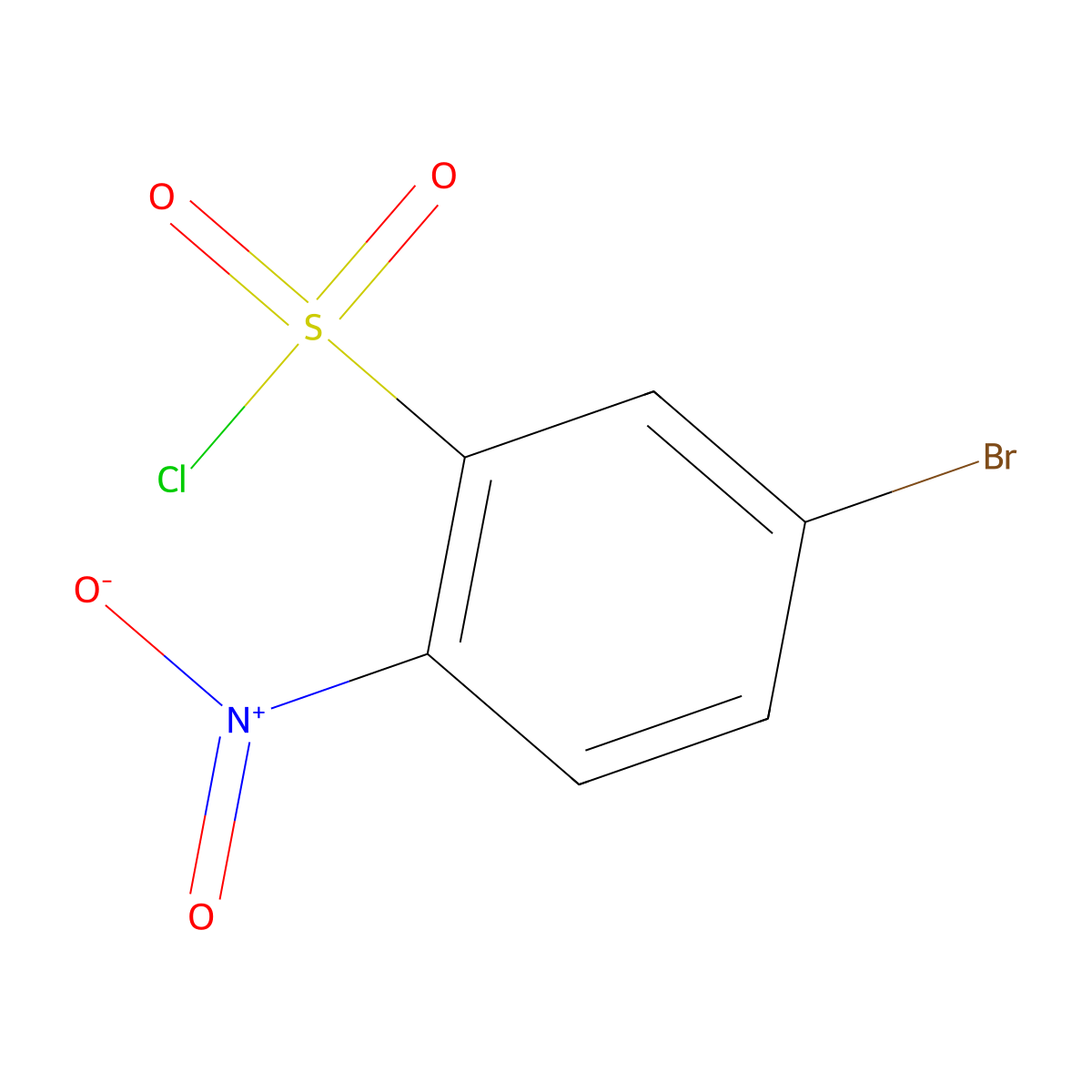 5-Bromo-2-nitrobenzenesulfonyl chloride molecular structure, CAS 1193388-84-9