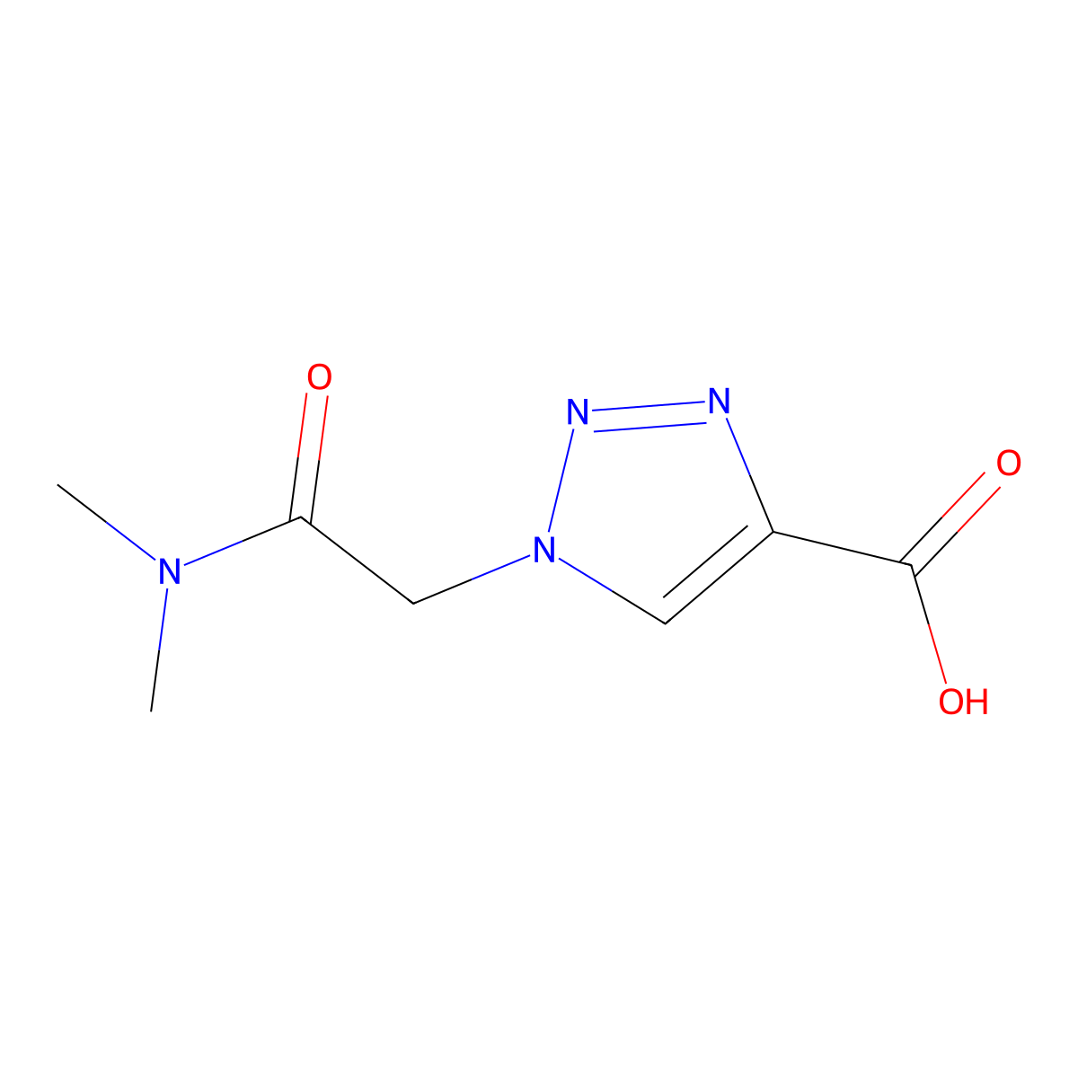 1-[(dimethylcarbamoyl)methyl]-1H-1,2,3-triazole-4-carboxylic acid molecular structure, CAS 1193388-85-0