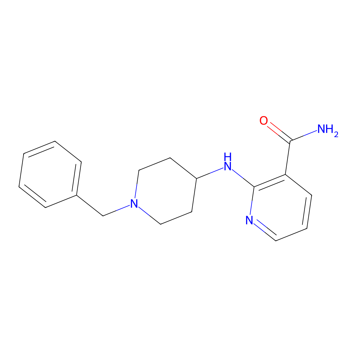 2-[(1-Benzylpiperidin-4-yl)amino]pyridine-3-carboxamide molecular structure, CAS 1193388-87-2