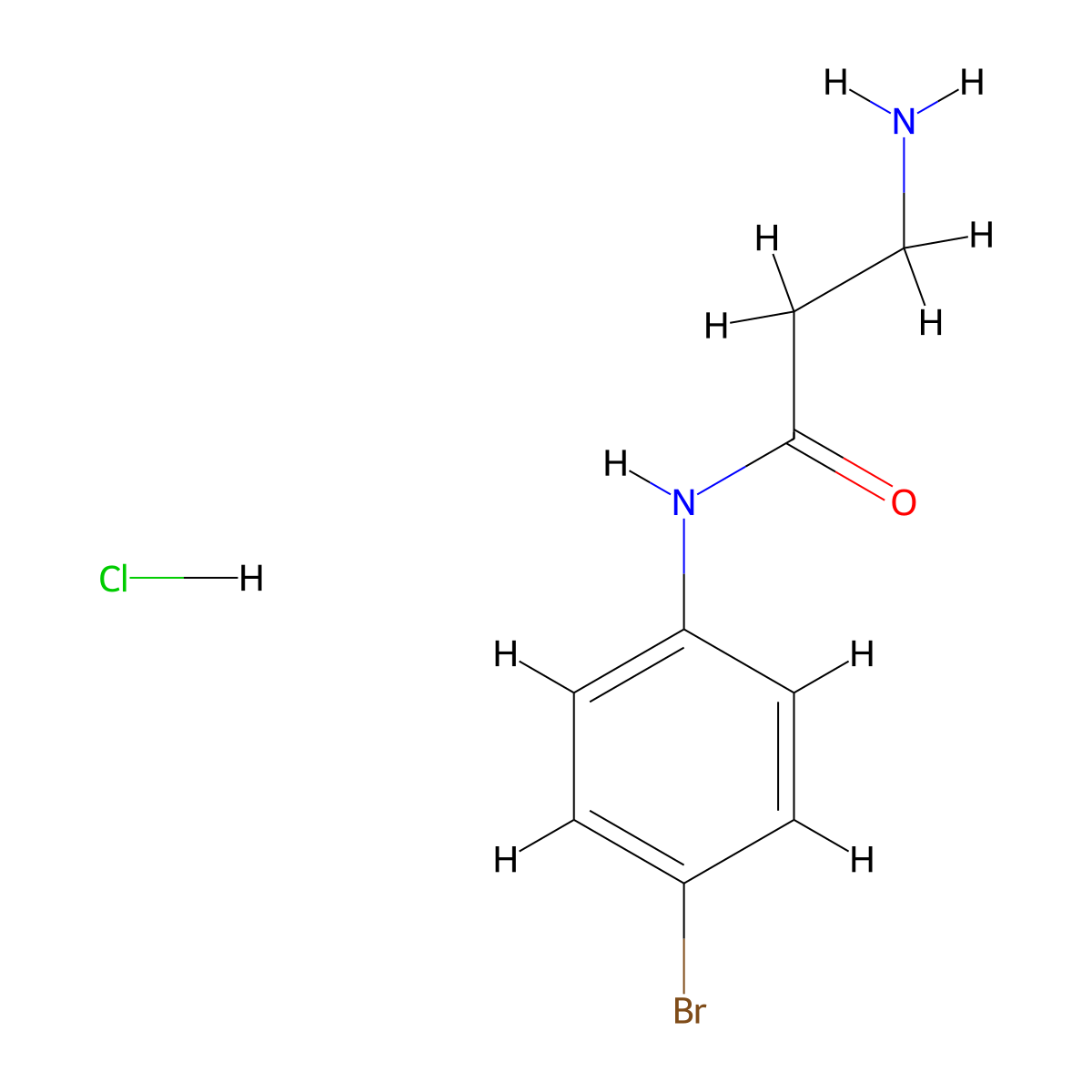 3-amino-N-(4-bromophenyl)propanamide hydrochloride molecular structure, CAS 1193388-90-7