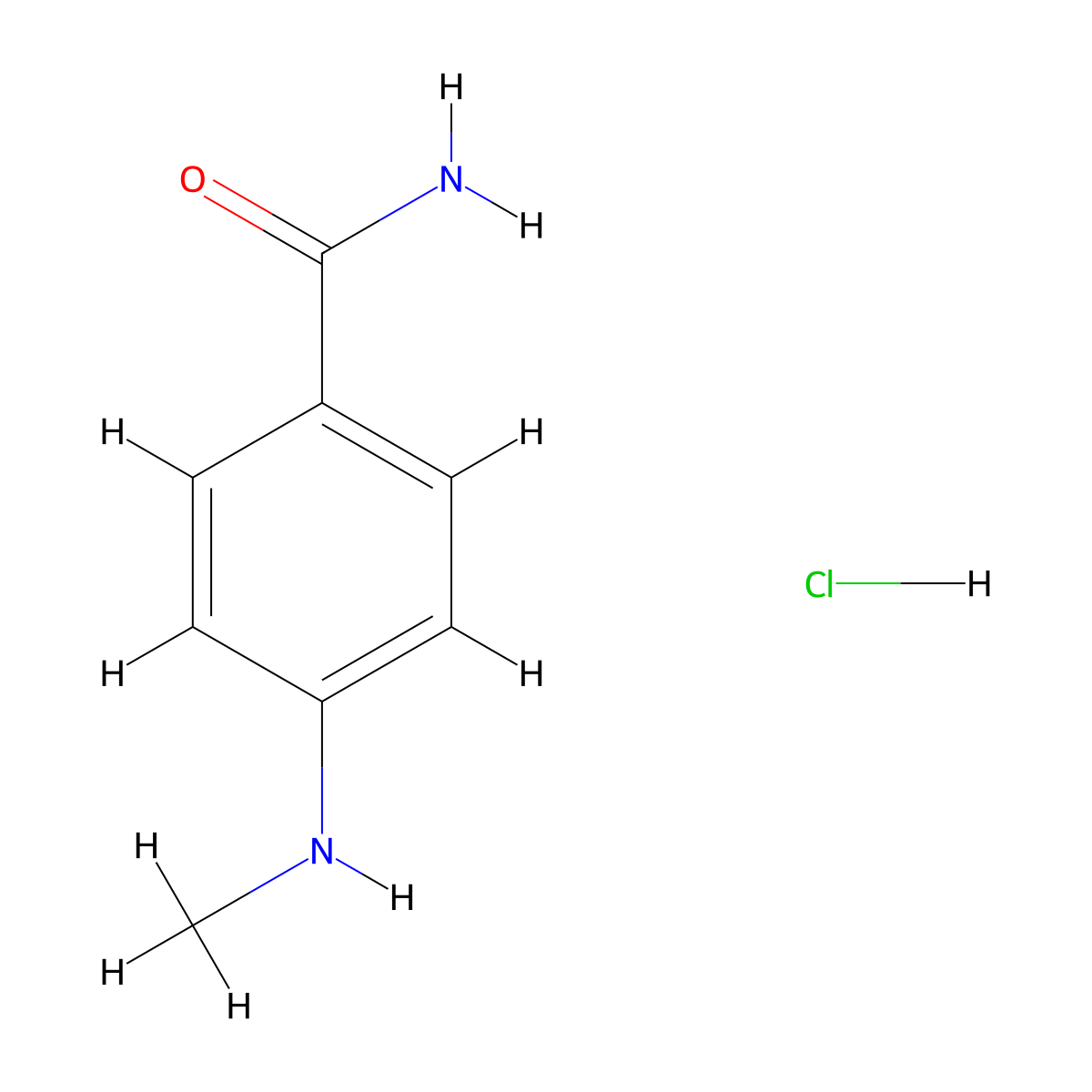 4-(Methylamino)benzamide hydrochloride molecular structure, CAS 1193389-02-4