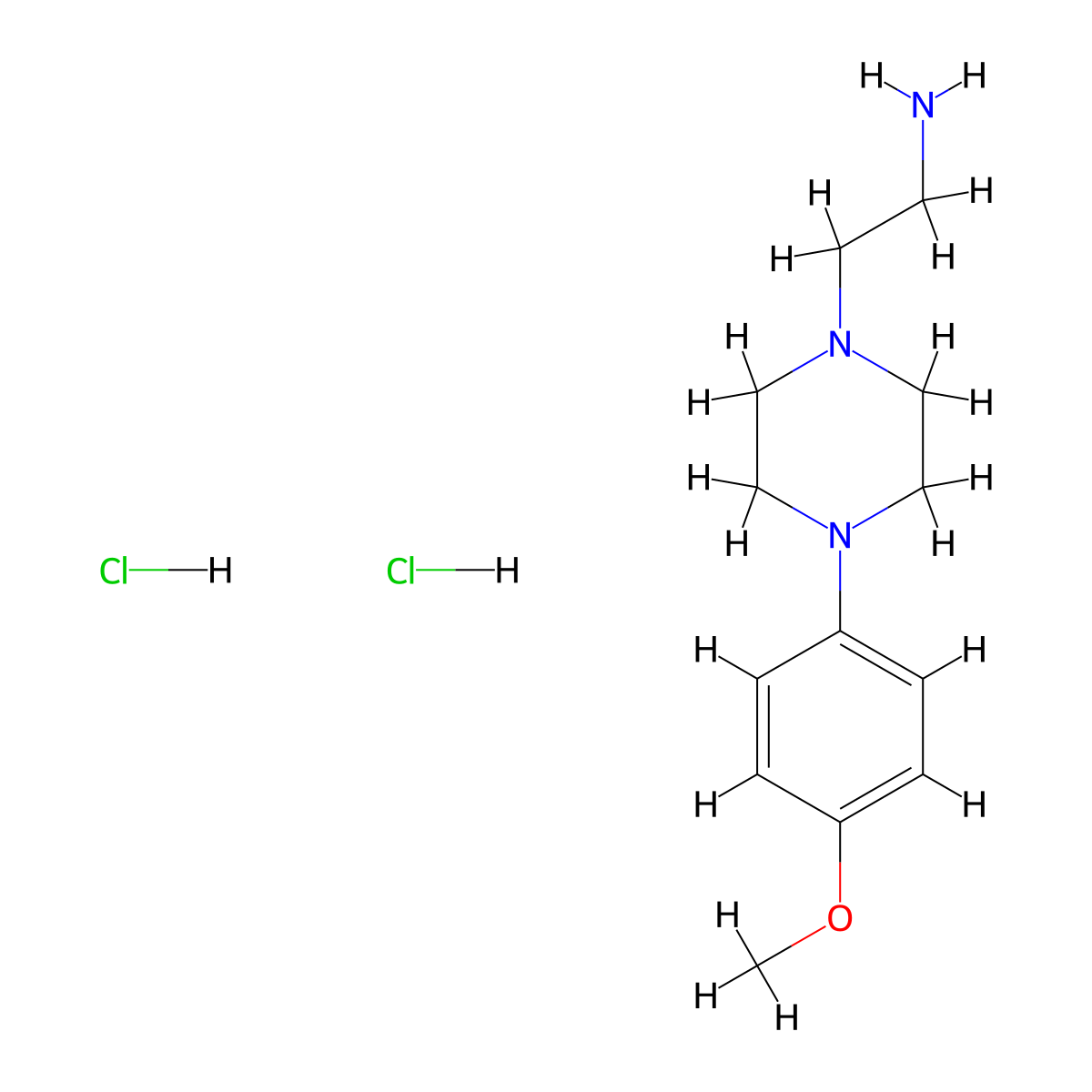 2-[4-(4-Methoxyphenyl)piperazin-1-yl]ethan-1-amine dihydrochloride molecular structure, CAS 1193389-08-0