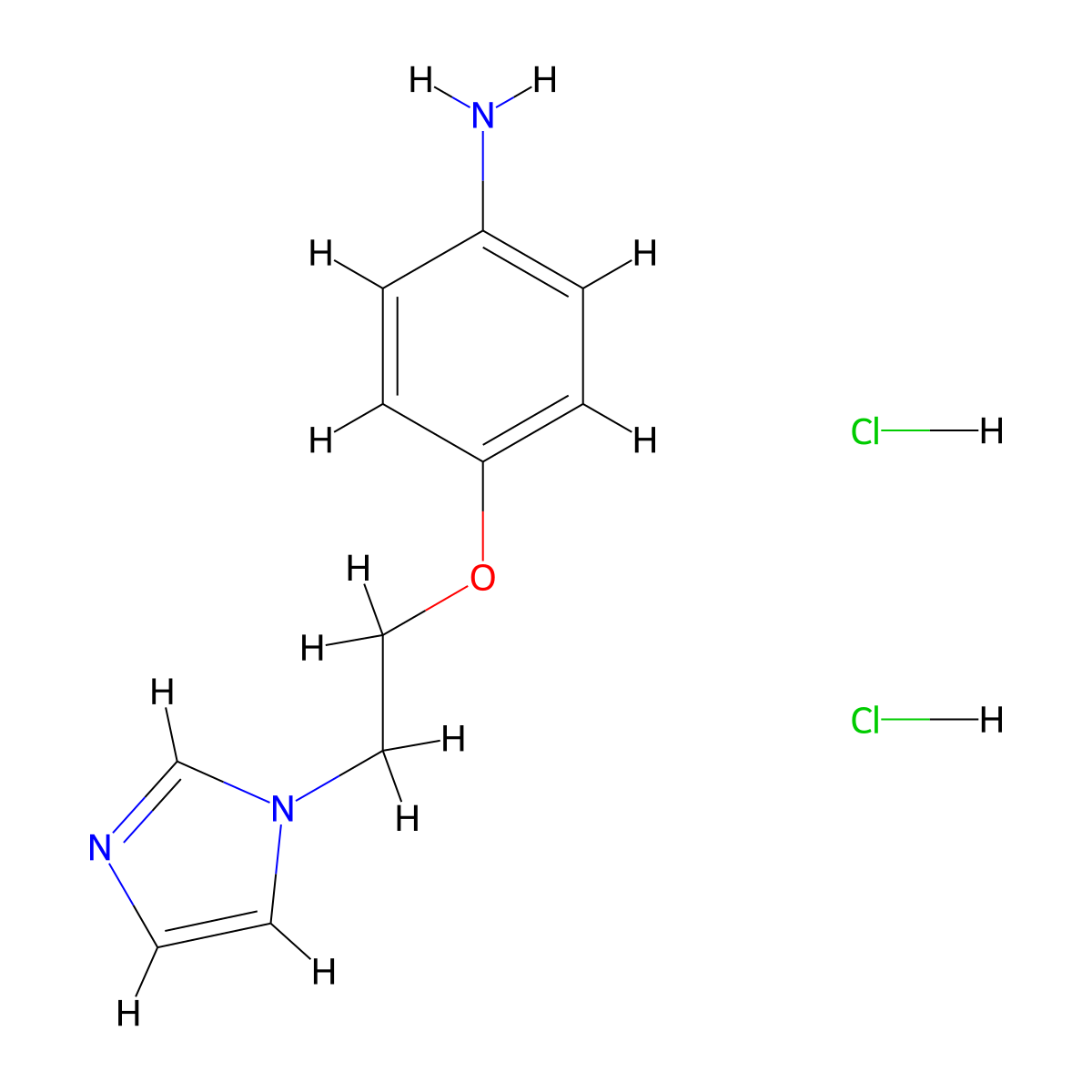 4-[2-(1H-imidazol-1-yl)ethoxy]aniline dihydrochloride molecular structure, CAS 1193389-15-9