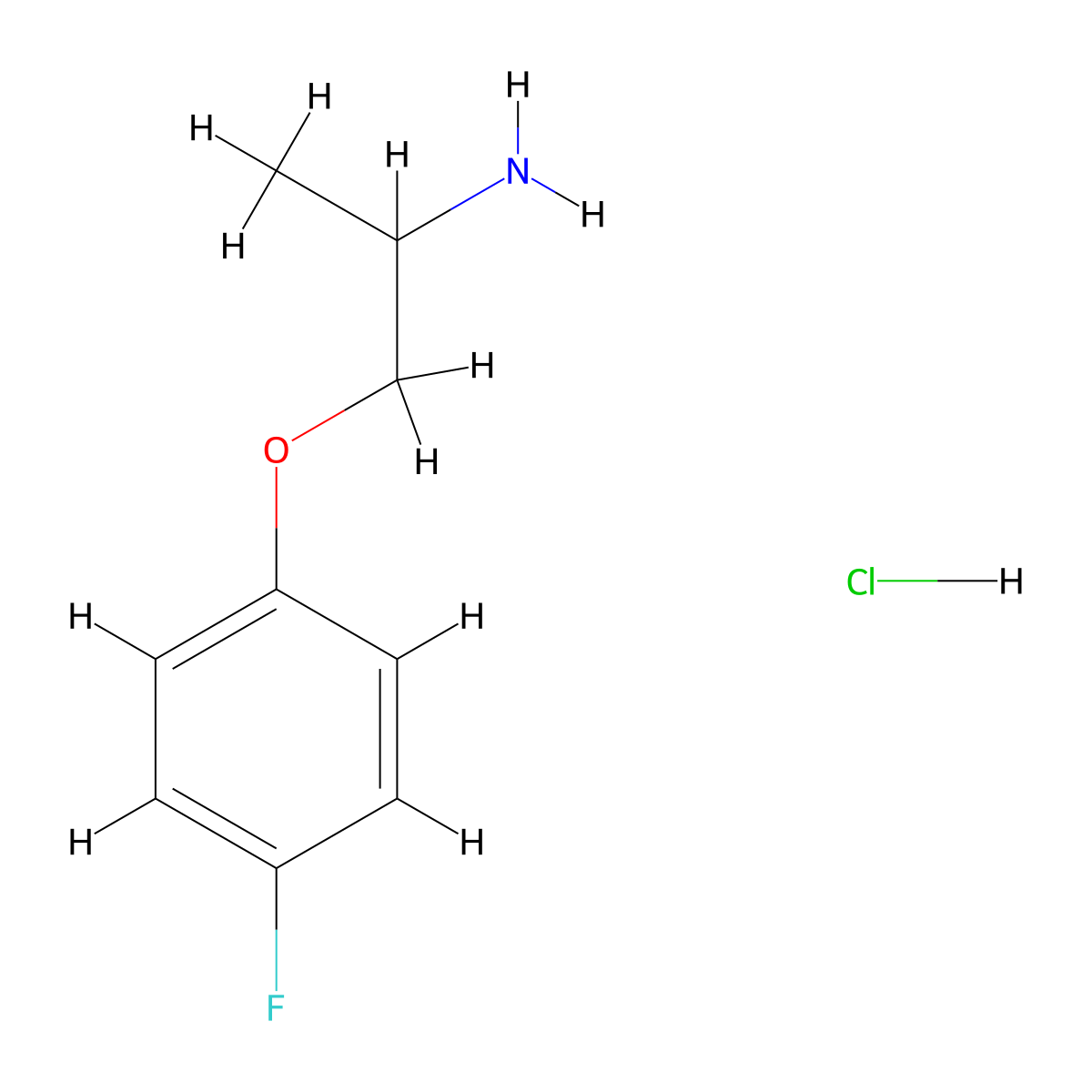 1-(4-Fluorophenoxy)propan-2-amine hydrochloride molecular structure, CAS 1193389-16-0