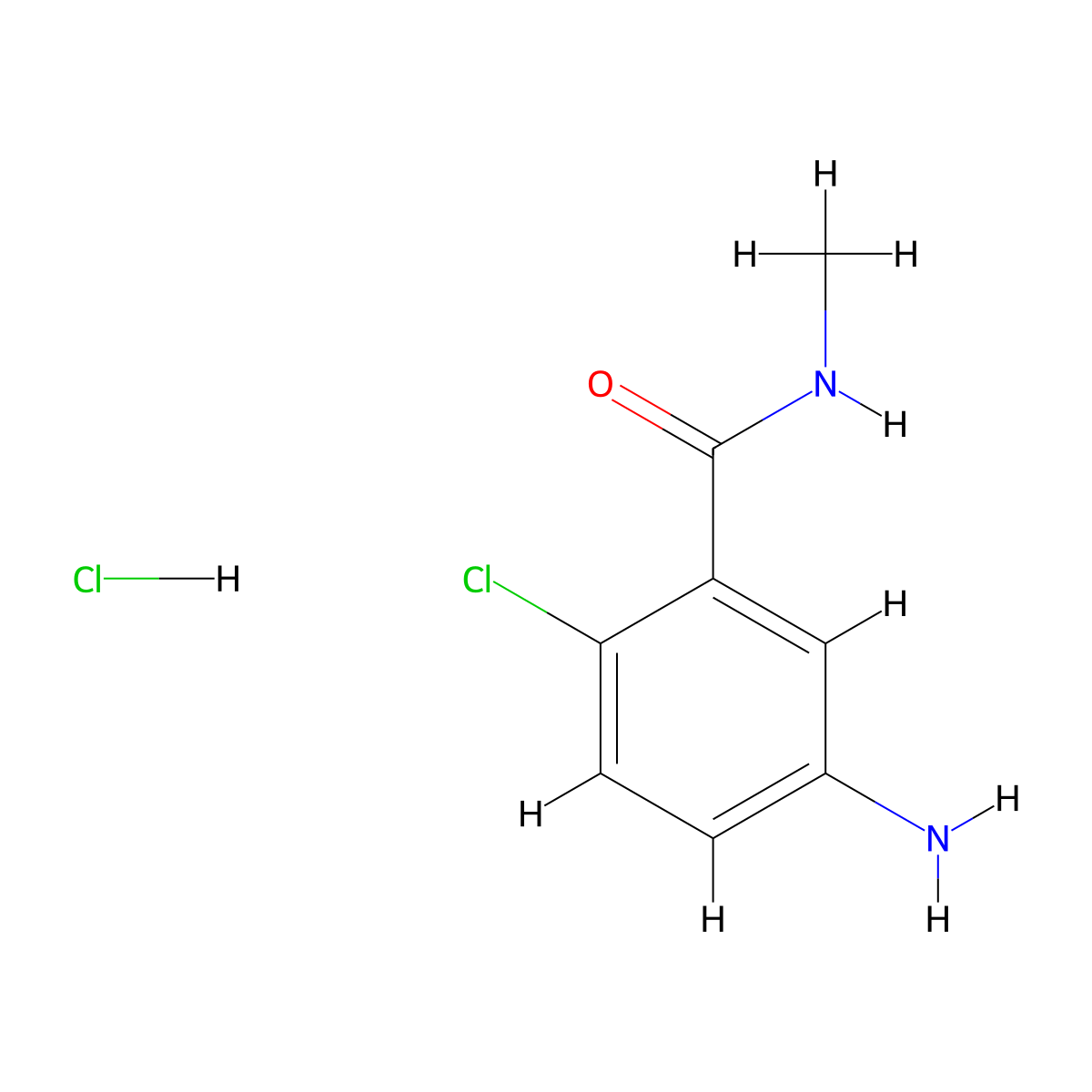 5-amino-2-chloro-N-methylbenzamide hydrochloride molecular structure, CAS 1193389-36-4