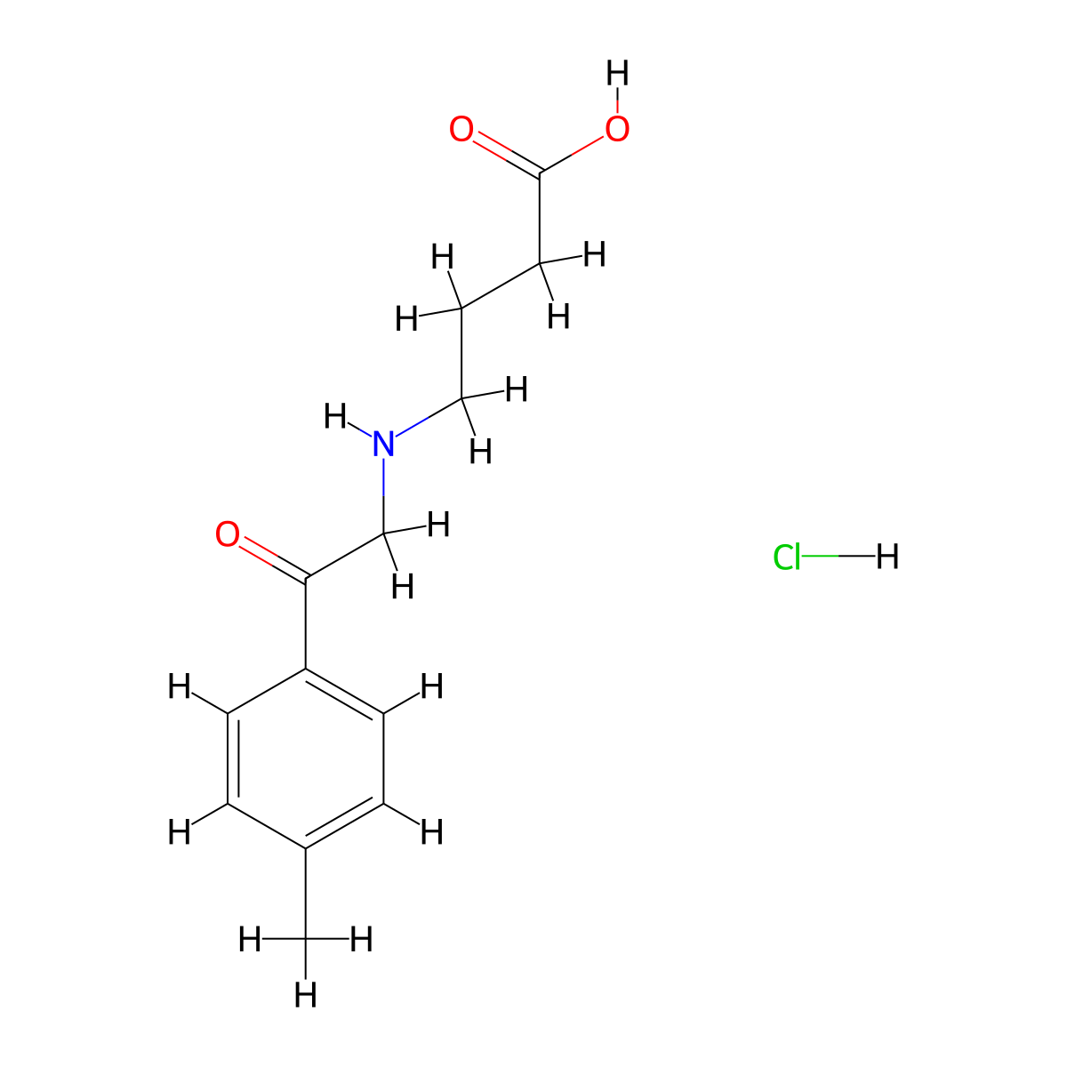 4-{[2-(4-Methylphenyl)-2-oxoethyl]amino}butanoic acid hydrochloride molecular structure, CAS 1193389-37-5
