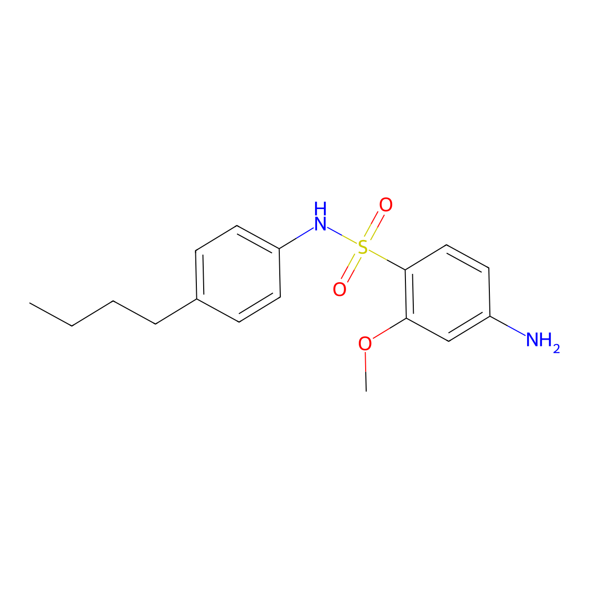 4-Amino-N-(4-butylphenyl)-2-methoxybenzenesulfonamide molecular structure, CAS 1193389-45-5