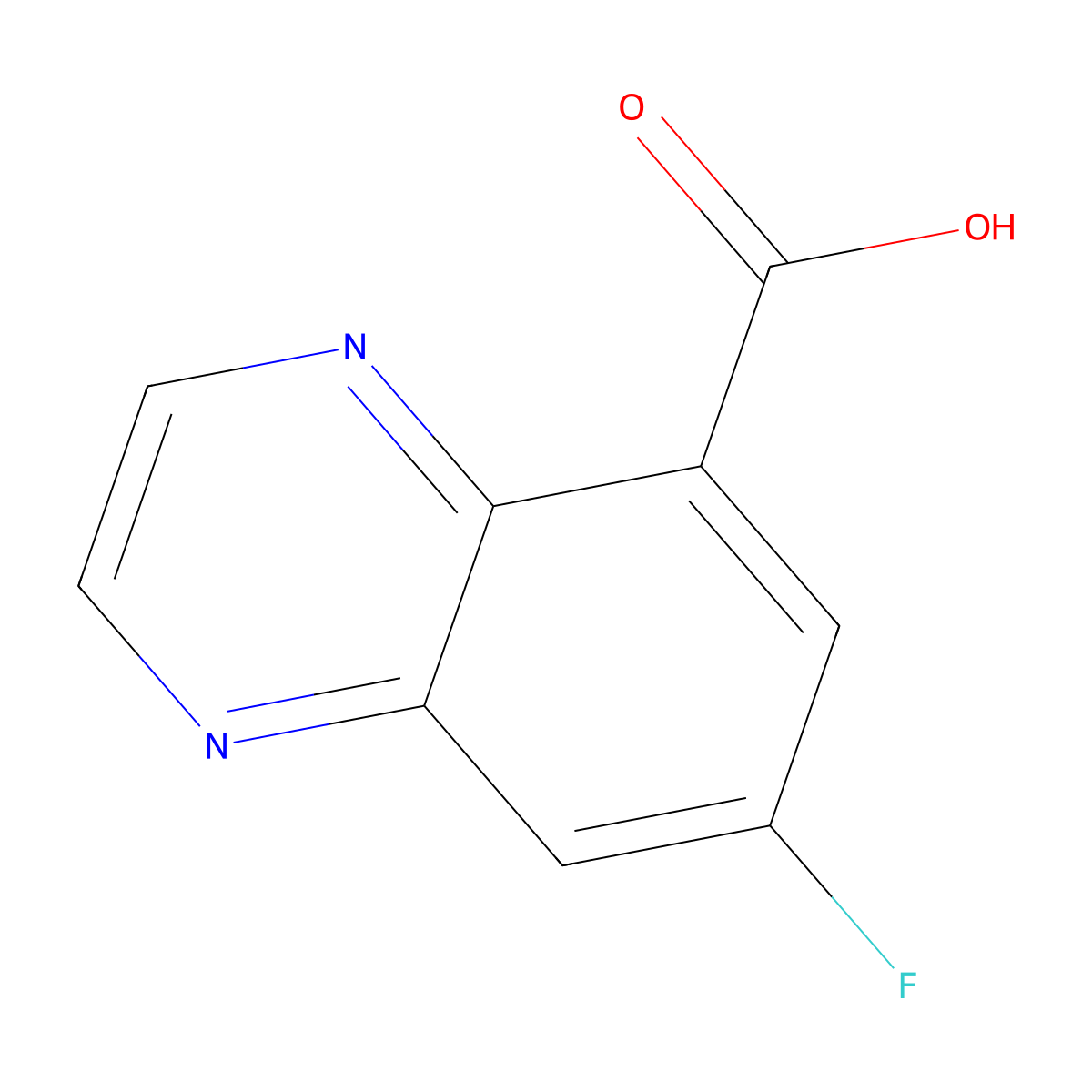 7-Fluoroquinoxaline-5-carboxylic acid molecular structure, CAS 1193389-51-3
