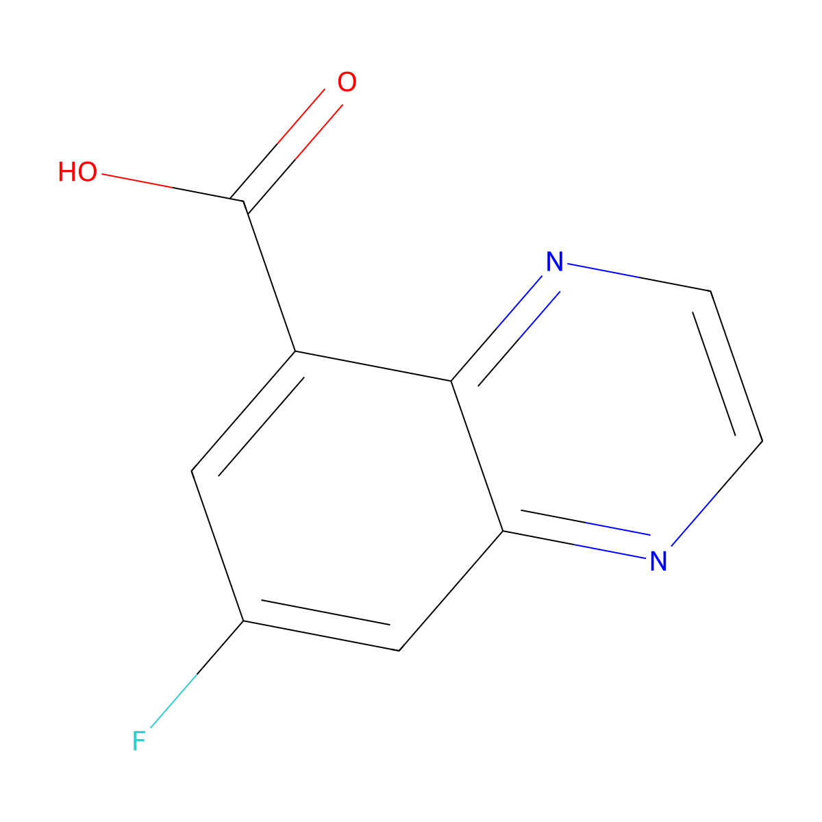 7-Fluoroquinoxaline-5-carboxylic acid molecular structure, CAS 1193389-51-3