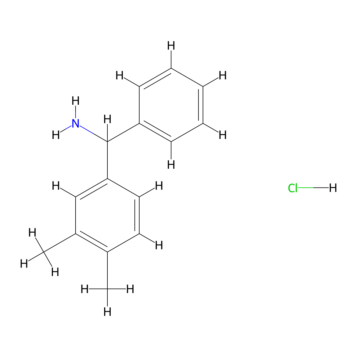 (3,4-Dimethylphenyl)(phenyl)methanamine hydrochloride molecular structure, CAS 1193389-55-7