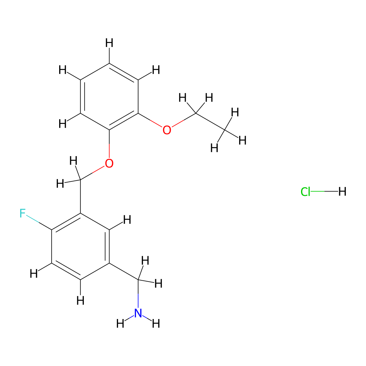[3-(2-Ethoxyphenoxymethyl)-4-fluorophenyl]methanamine hydrochloride molecular structure, CAS 1193389-56-8