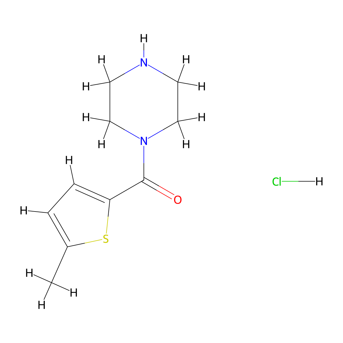 1-(5-Methylthiophene-2-carbonyl)piperazine hydrochloride molecular structure, CAS 1193389-64-8