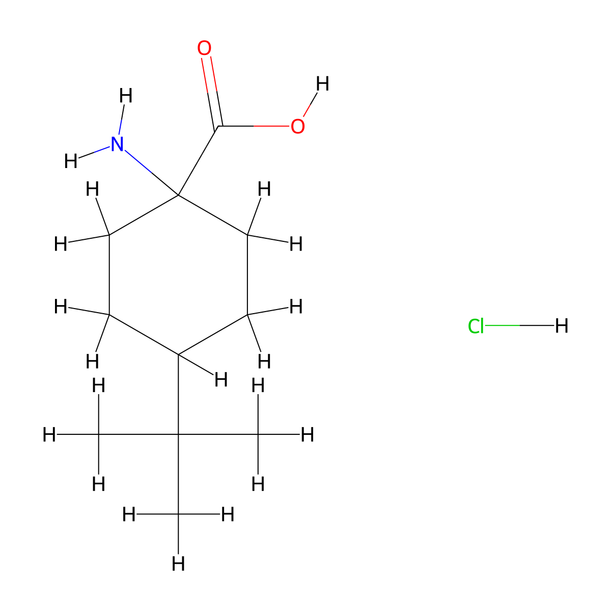 1-Amino-4-tert-butylcyclohexane-1-carboxylic acid hydrochloride molecular structure, CAS 1193389-72-8