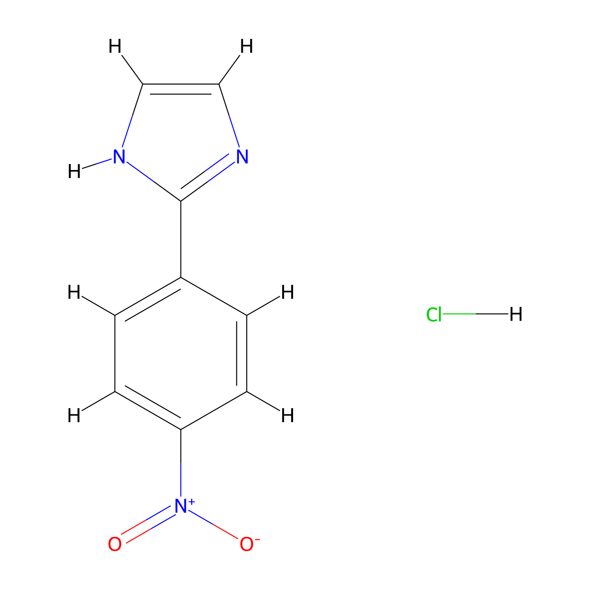 2-(4-nitrophenyl)-1H-imidazole hydrochloride molecular structure, CAS 1193389-98-8