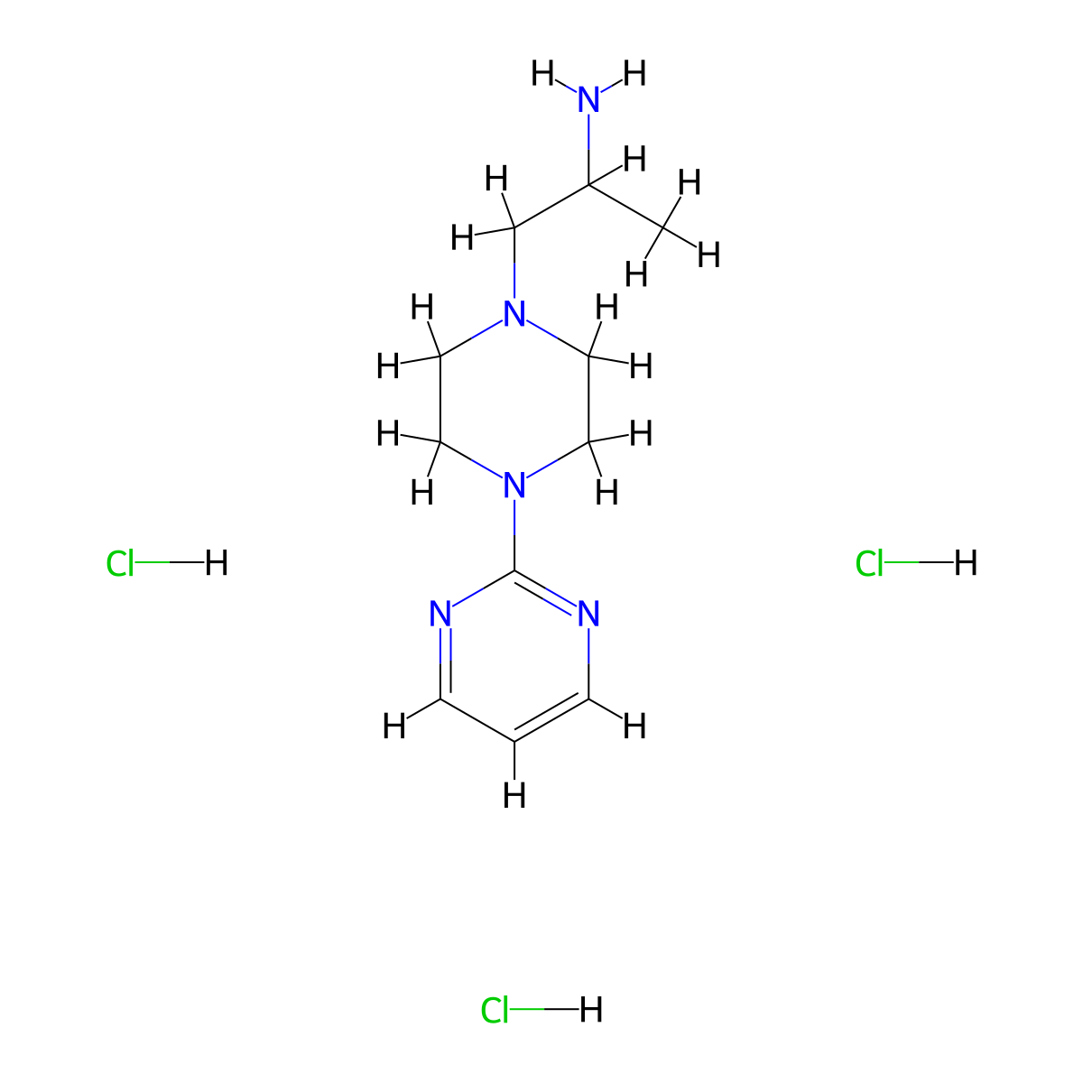 1-[4-(Pyrimidin-2-yl)piperazin-1-yl]propan-2-amine trihydrochloride molecular structure, CAS 1193390-04-3