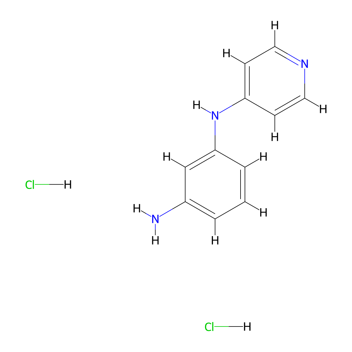 1-N-(pyridin-4-yl)benzene-1,3-diamine dihydrochloride molecular structure, CAS 1193390-07-6