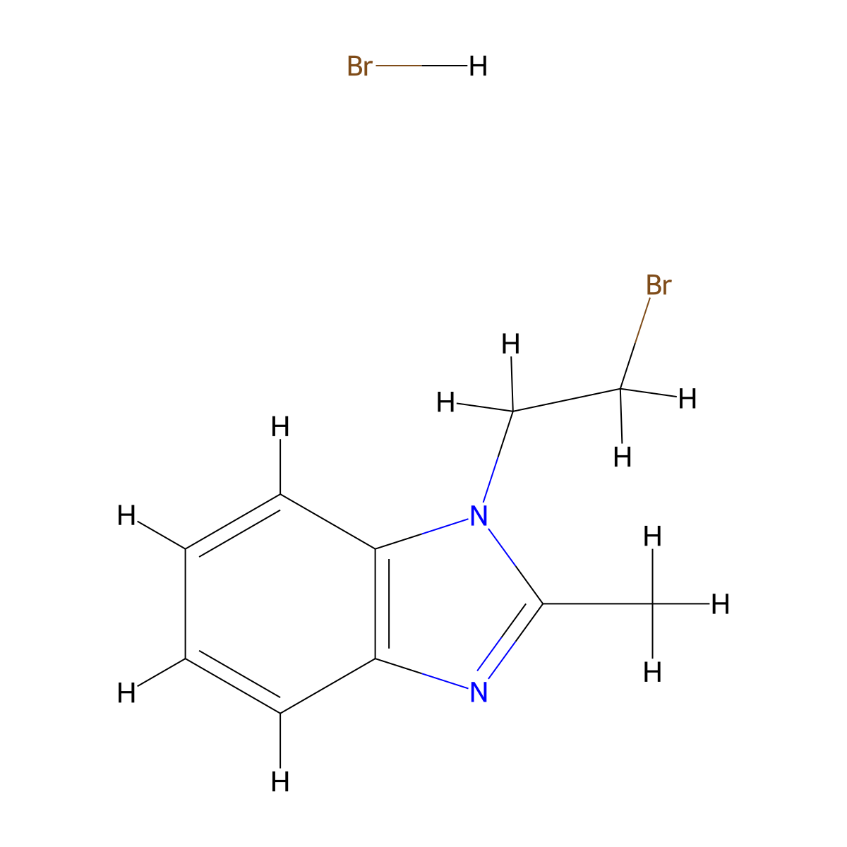 1-(2-bromoethyl)-2-methyl-1H-1,3-benzodiazole hydrobromide molecular structure, CAS 1193390-13-4