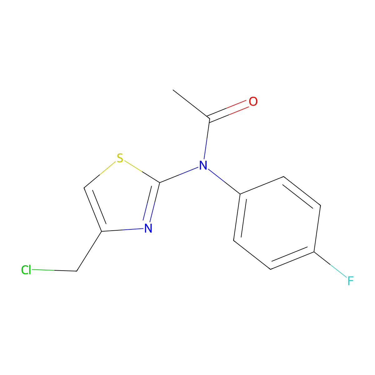 N-[4-(chloromethyl)-1,3-thiazol-2-yl]-N-(4-fluorophenyl)acetamide molecular structure, CAS 1193390-14-5