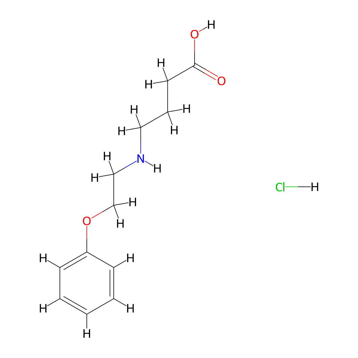 4-[(2-Phenoxyethyl)amino]butanoic acid hydrochloride molecular structure, CAS 1193390-32-7