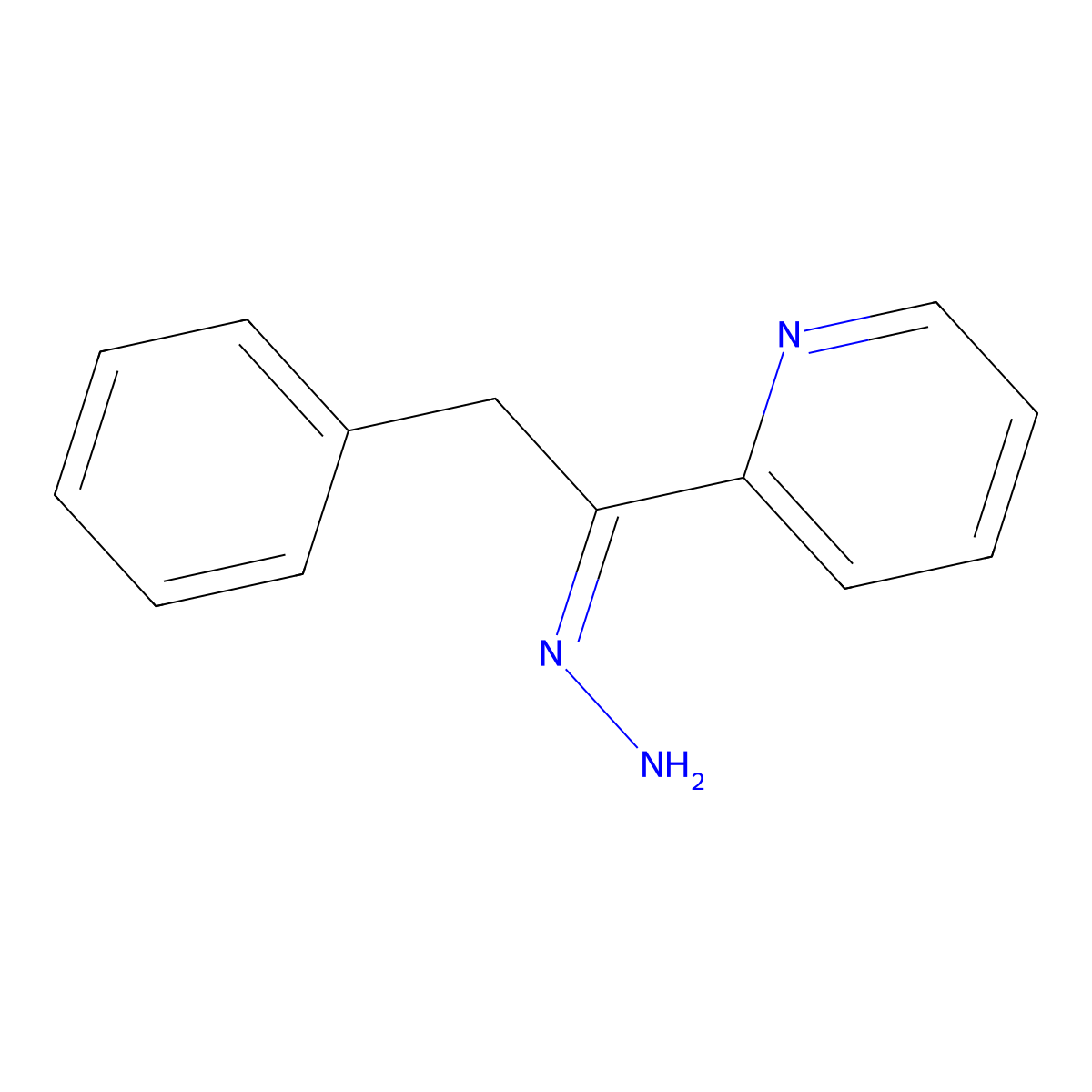 (2-Phenyl-1-pyridin-2-ylethylidene)hydrazine molecular structure, CAS 1193390-64-5