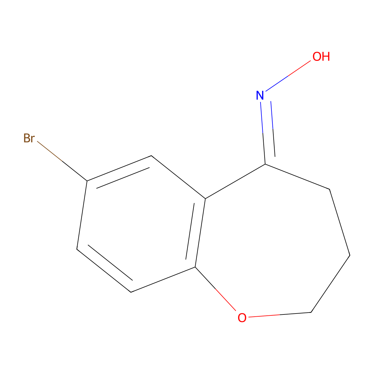 N-(7-bromo-3,4-dihydro-2H-1-benzoxepin-5-ylidene)hydroxylamine molecular structure, CAS 1193390-65-6