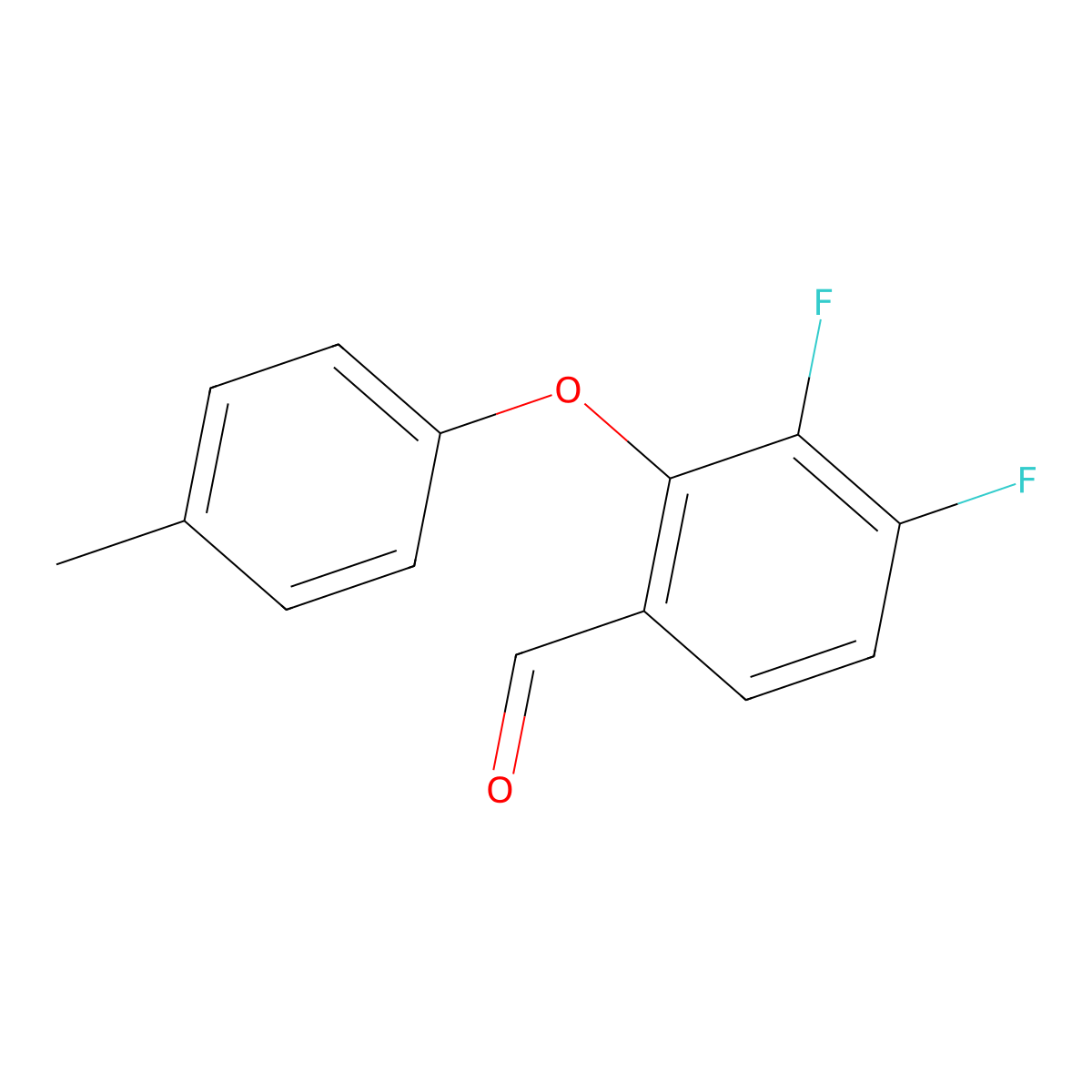 3,4-Difluoro-2-(4-methylphenoxy)benzaldehyde molecular structure, CAS 1193392-82-3