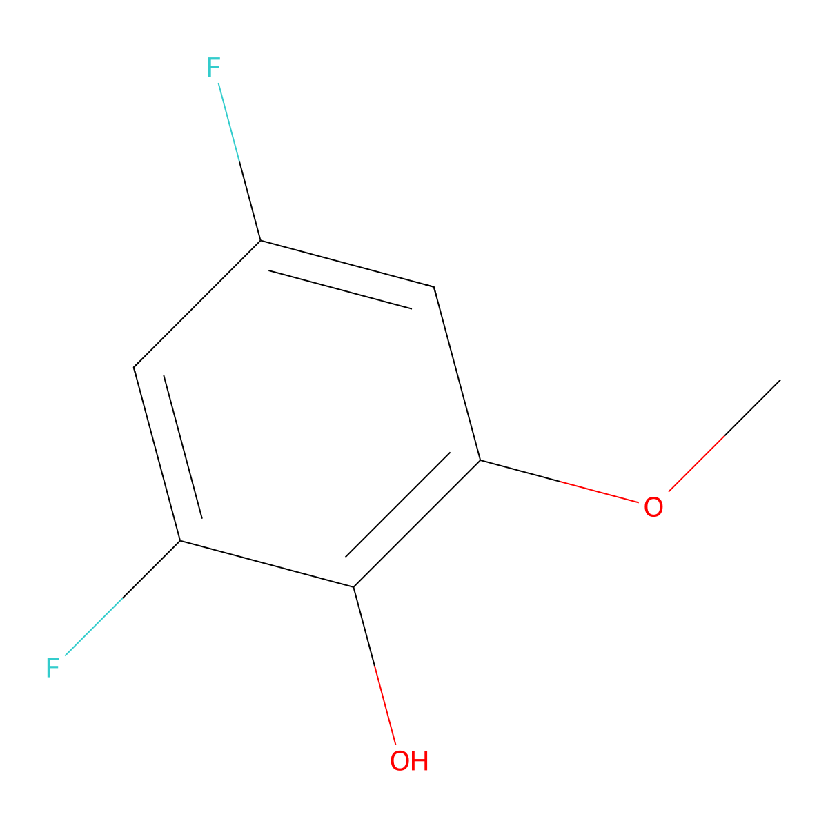 2,4-Difluoro-6-methoxyphenol molecular structure, CAS 1193392-90-3