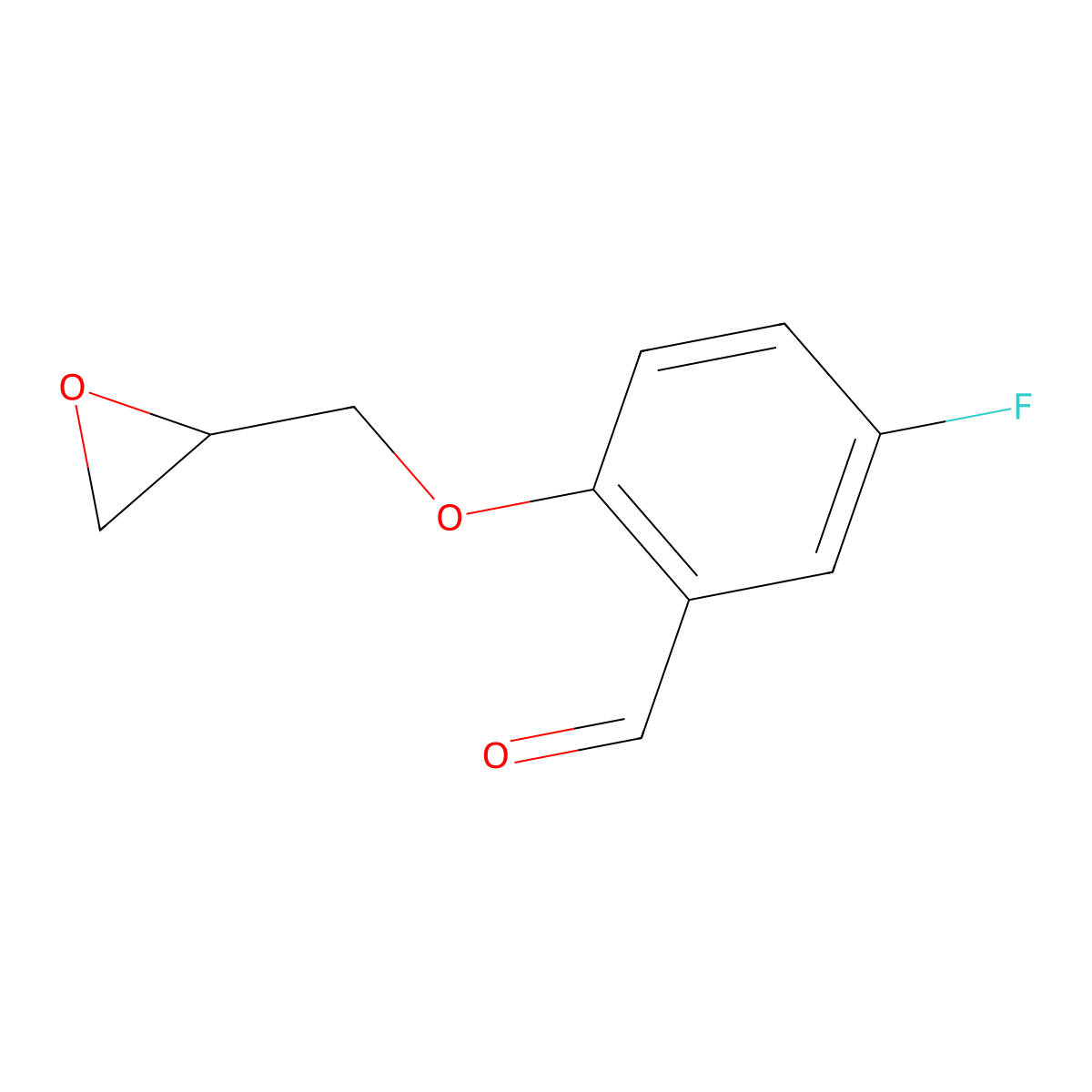 (S)-5-Fluoro-2-(oxiran-2-ylmethoxy)benzaldehyde molecular structure, CAS 1193392-94-7