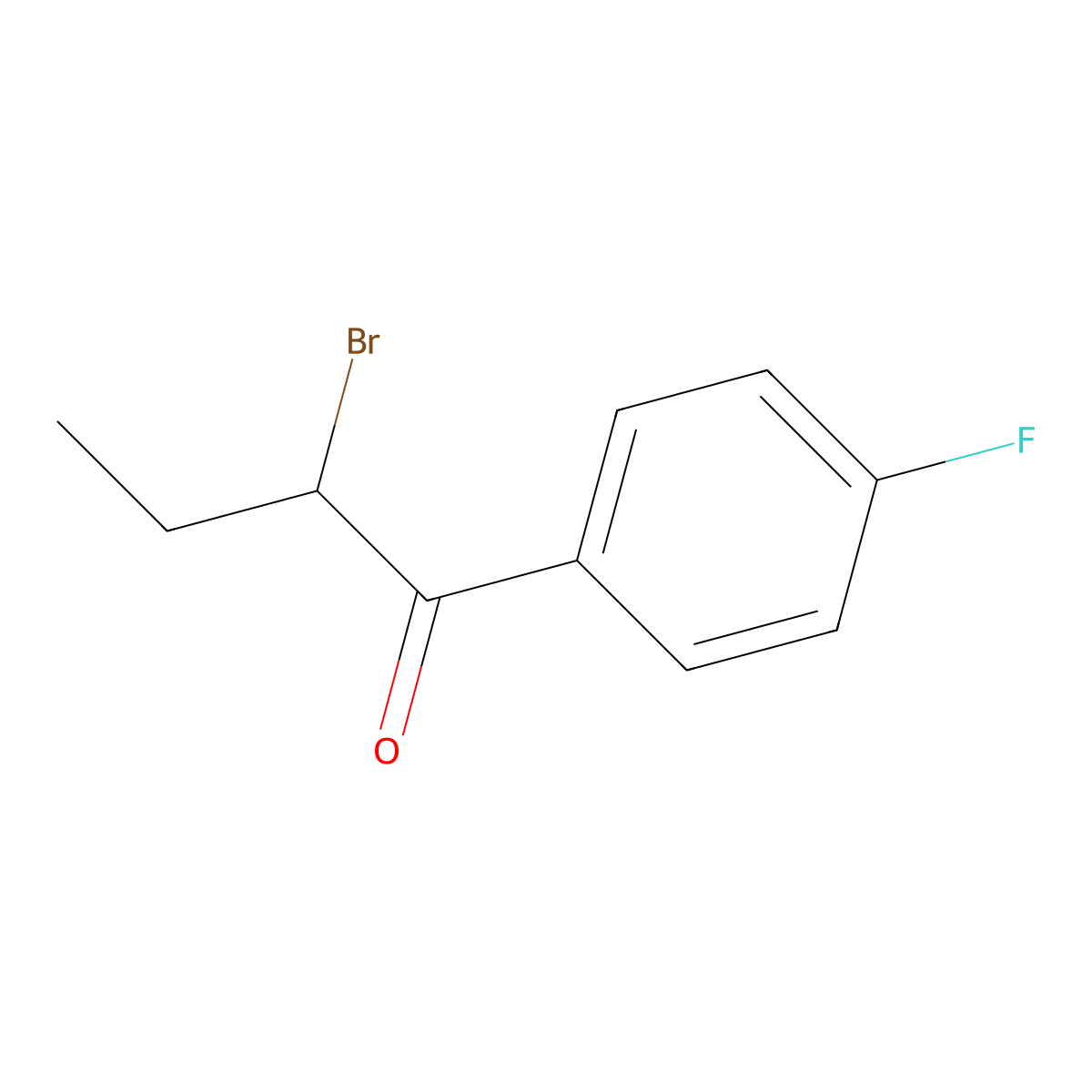 2-Bromo-1-(4-fluorophenyl)butan-1-one molecular structure, CAS 119344-67-1