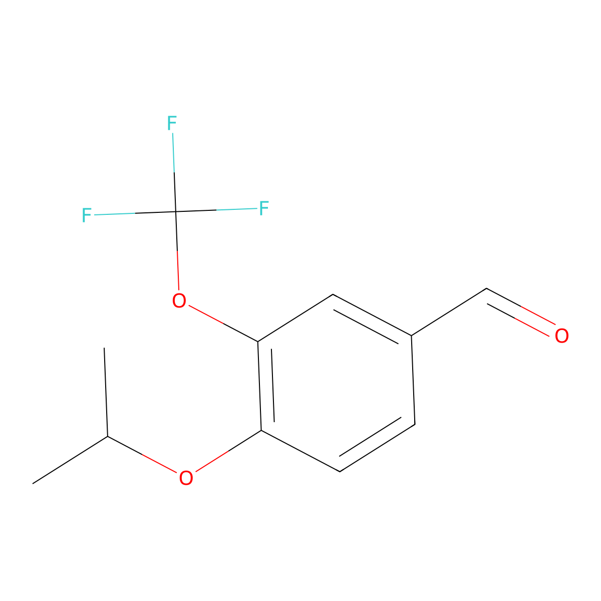 4-Isopropoxy-3-(trifluoromethoxy)benzaldehyde molecular structure, CAS 1193467-46-7