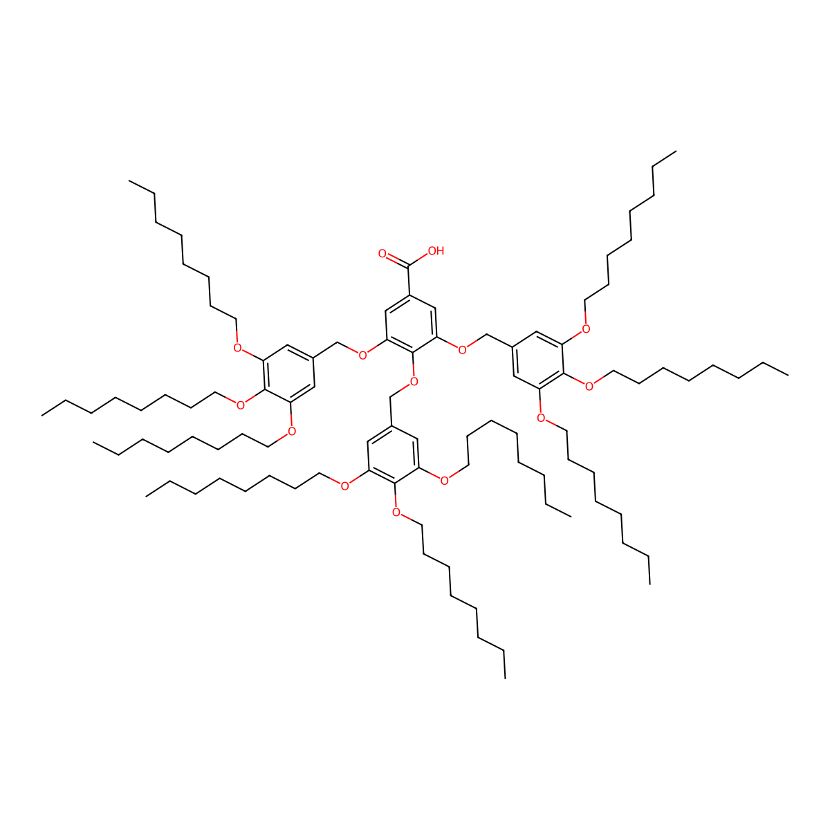 3,4,5-Tris((3,4,5-tris(octyloxy)benzyl)oxy)benzoic acid molecular structure, CAS 1193467-82-1