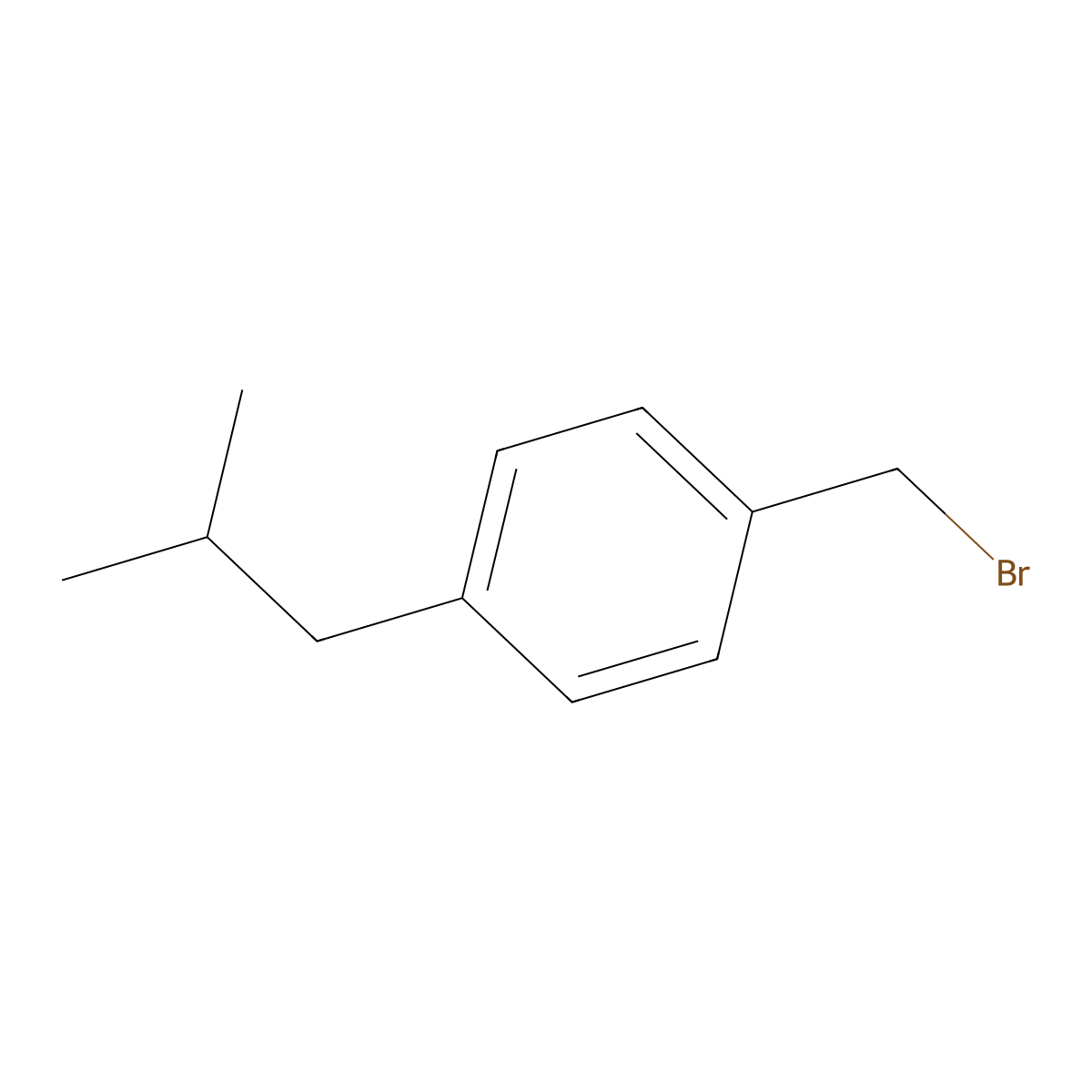1-(Bromomethyl)-4-(2-methylpropyl)benzene molecular structure, CAS 119347-92-1