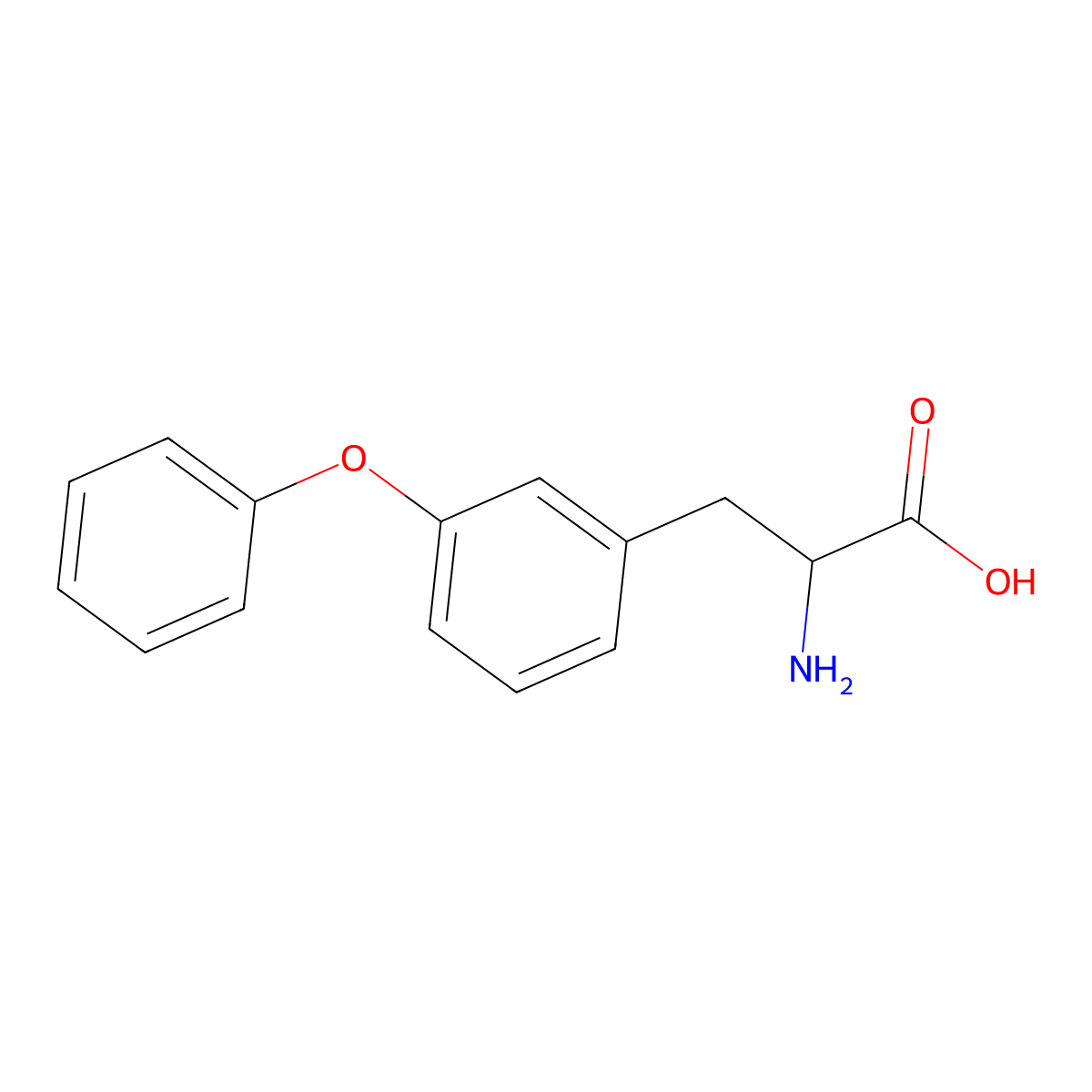 2-amino-3-(3-phenoxyphenyl)propanoic Acid molecular structure, CAS 119349-57-4
