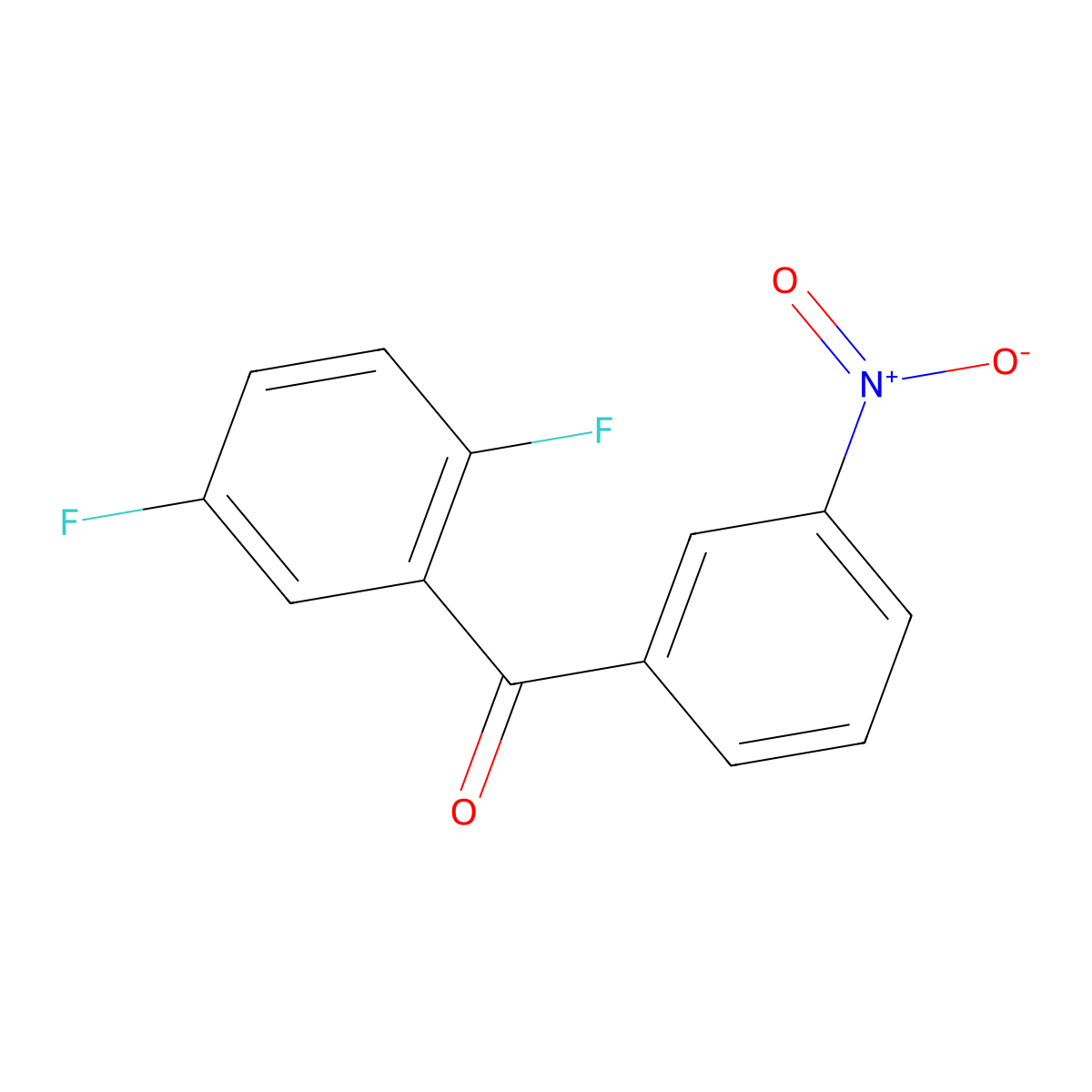 (2,5-Difluorophenyl)(3-nitrophenyl)methanone molecular structure, CAS 1193512-72-9