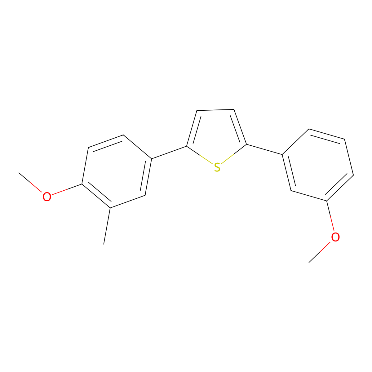2-(4-Methoxy-3-methylphenyl)-5-(3-methoxyphenyl)thiophene molecular structure, CAS 1193525-42-6
