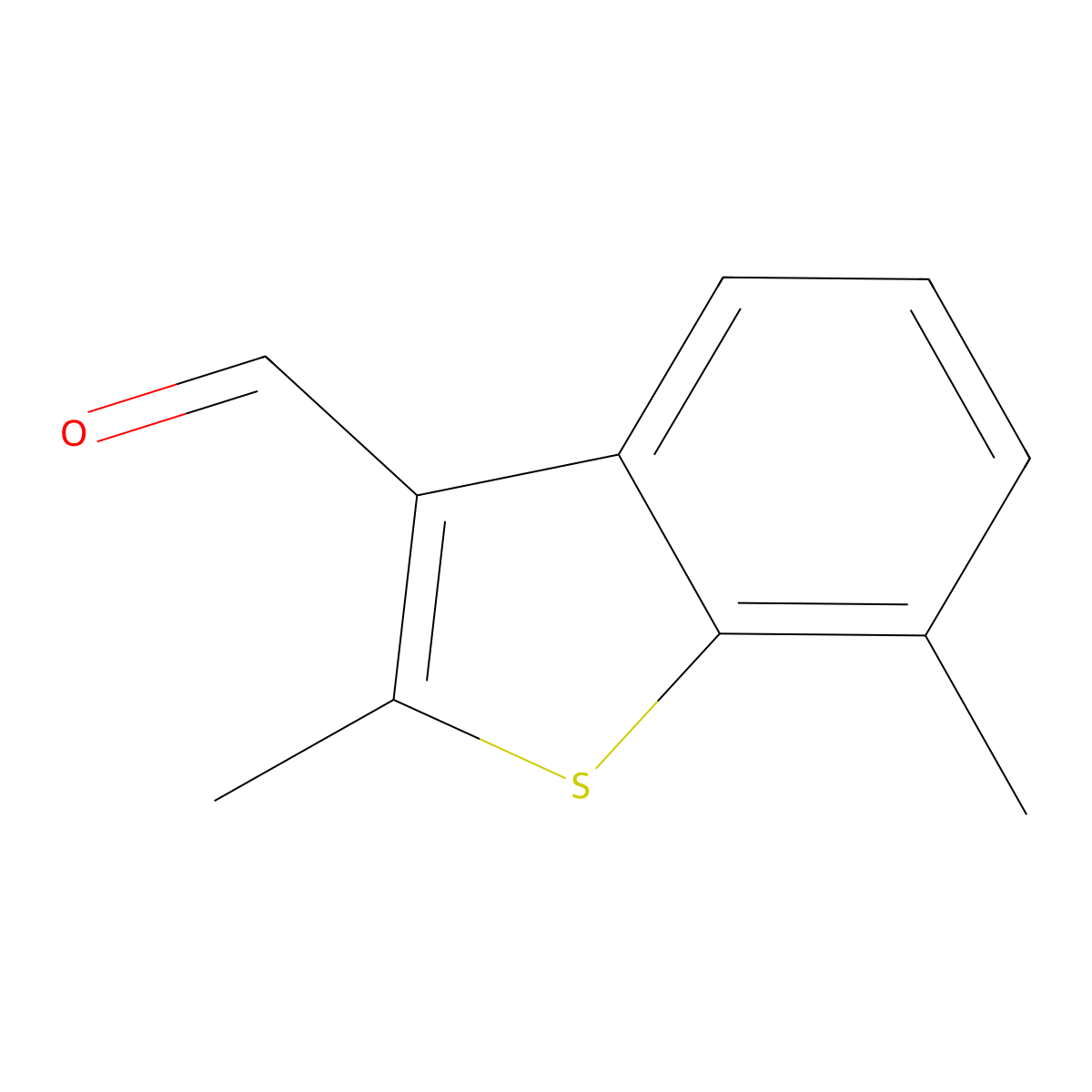 2,7-Dimethyl-1-benzothiophene-3-carbaldehyde molecular structure, CAS 1193545-60-6