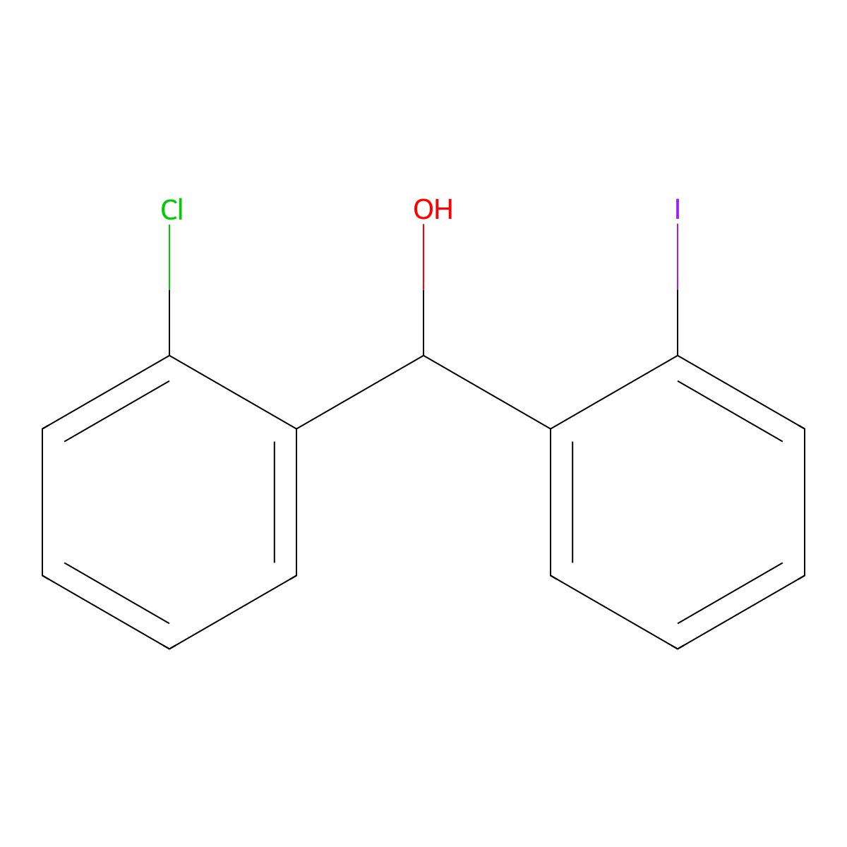 2-Chloro-alpha-(2-iodophenyl)benZenemethanol molecular structure, CAS 1193603-00-7