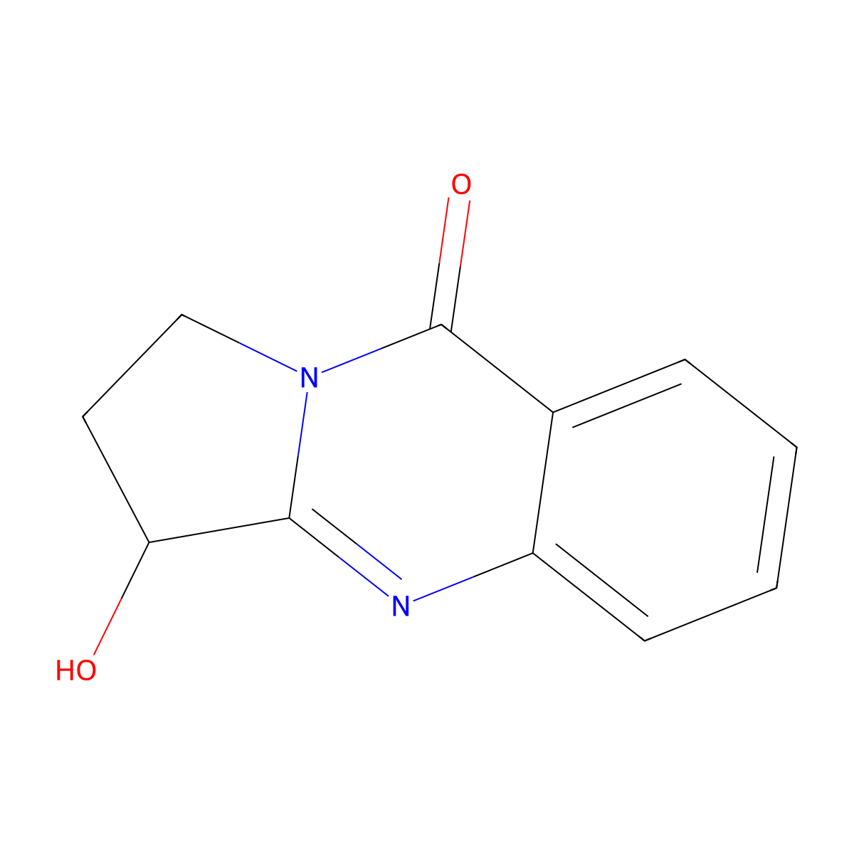 (3R)-3-hydroxy-2,3-dihydro-1H-pyrrolo[2,1-b]quinazolin-9-one molecular structure, CAS 119364-42-0