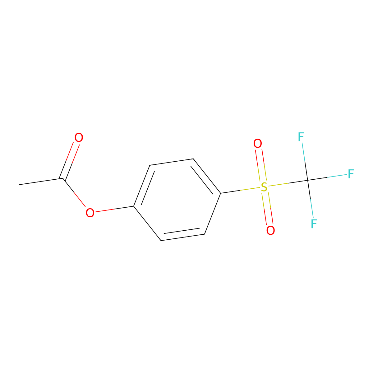 4-[(Trifluoromethyl)sulfonyl]phenyl acetate molecular structure, CAS 1193709-01-1