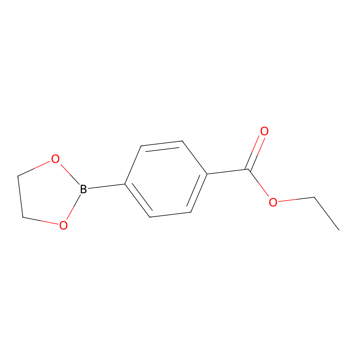 Ethyl 4-(1,3,2-dioxaborolan-2-yl)benzoate molecular structure, CAS 1193709-08-8