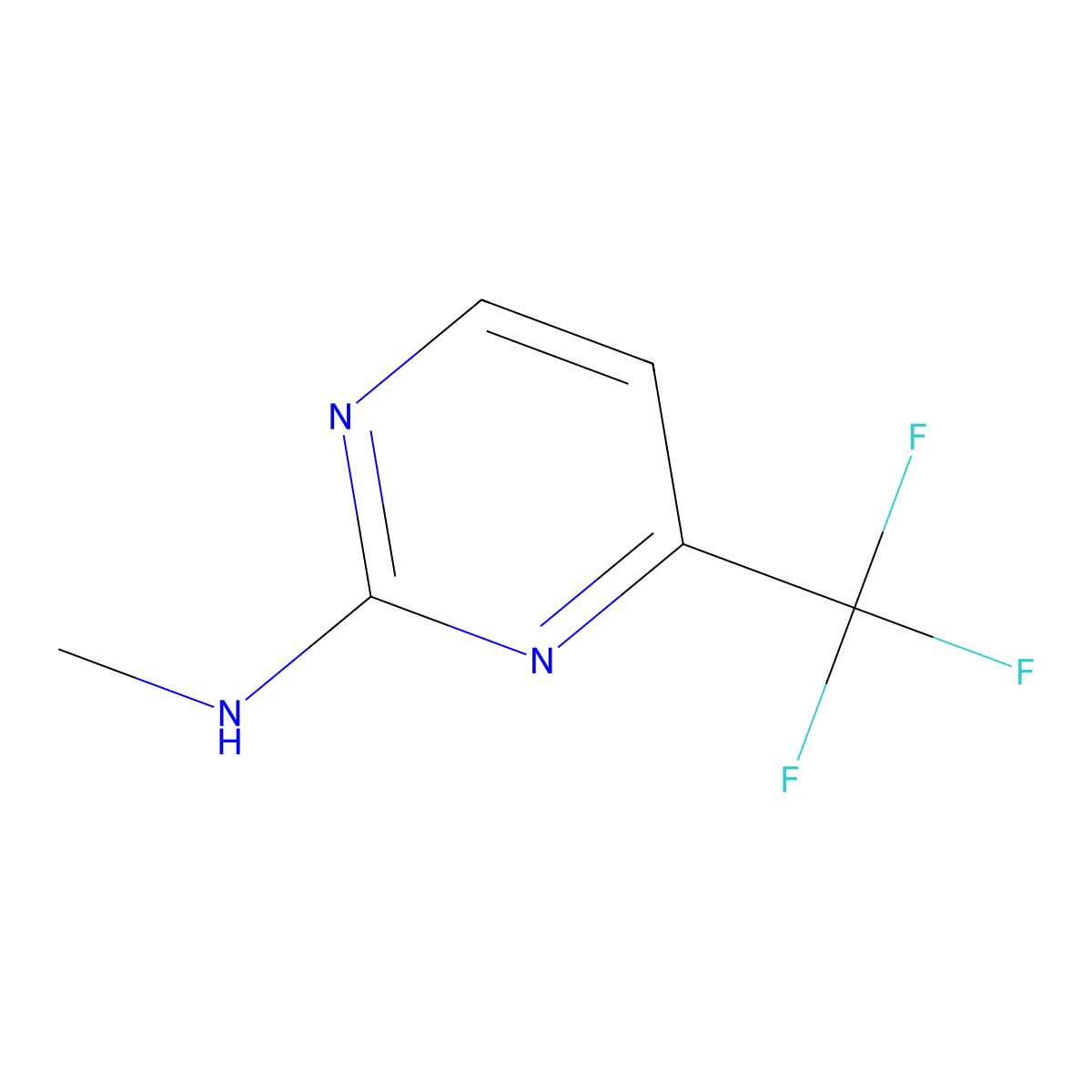 N-methyl-4-(trifluoromethyl)pyrimidin-2-amine molecular structure, CAS 1193721-39-9