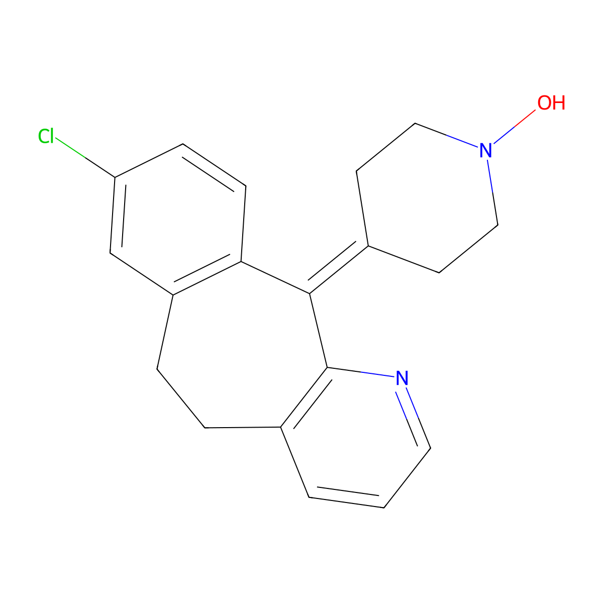 Desloratadine N-Hydroxypiperidine molecular structure, CAS 1193725-73-3
