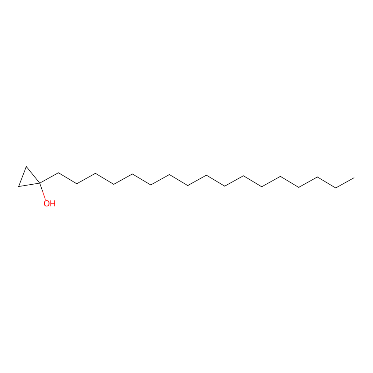 1-Heptadecylcyclopropan-1-ol molecular structure, CAS 119373-40-9