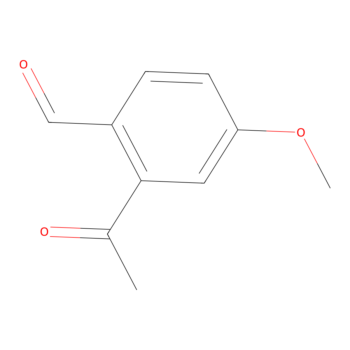 2-Acetyl-4-methoxybenzaldehyde molecular structure, CAS 1193731-69-9