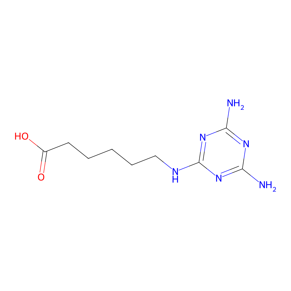 6-((4,6-Diamino-1,3,5-triazin-2-yl)amino)hexanoic acid molecular structure, CAS 1193812-79-1