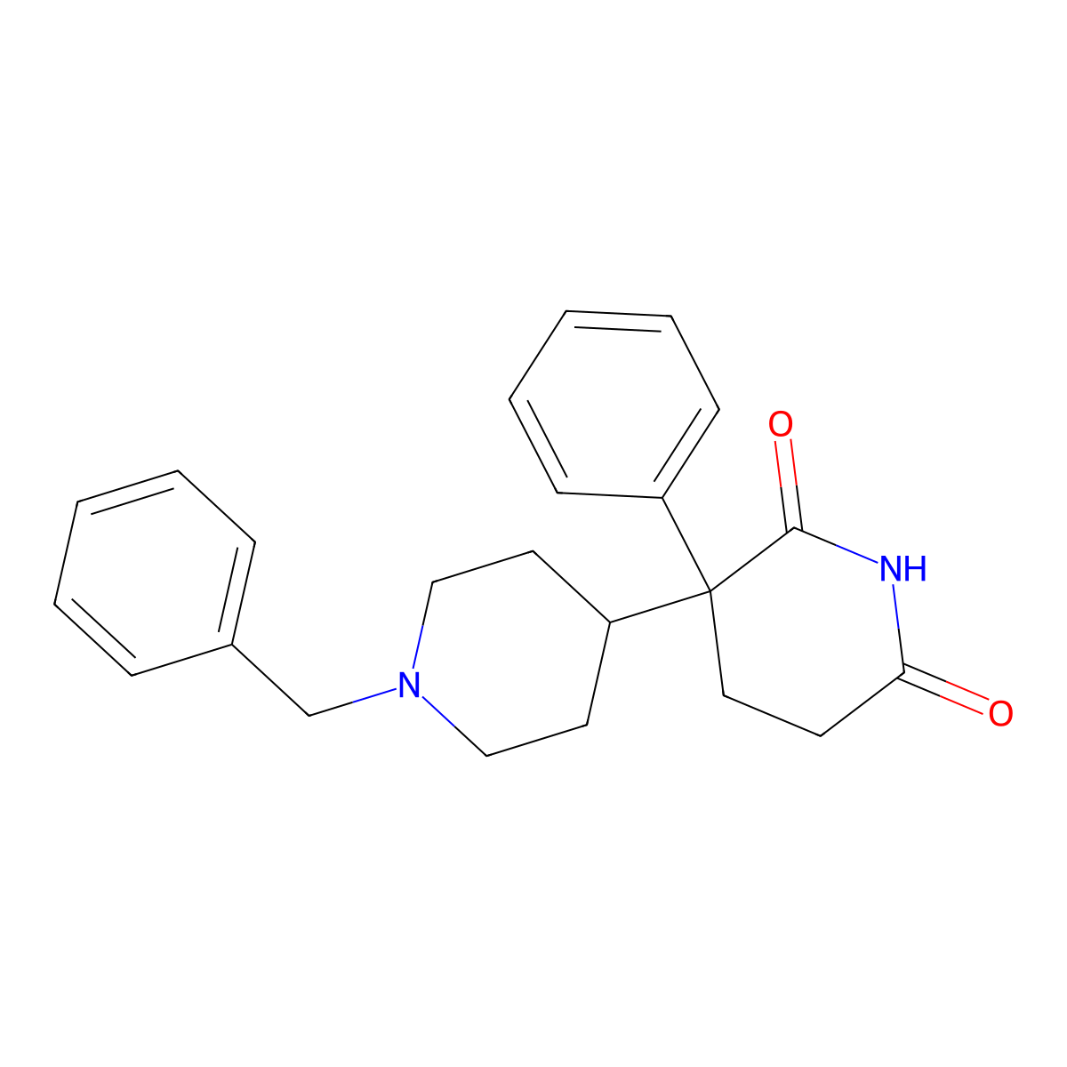 Benzetimide molecular structure, CAS 119391-55-8