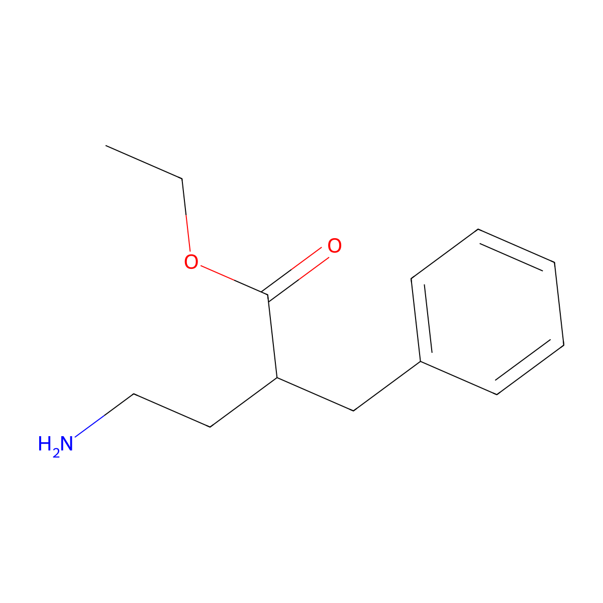 Ethyl 4-amino-2-benzylbutanoate molecular structure, CAS 119396-95-1