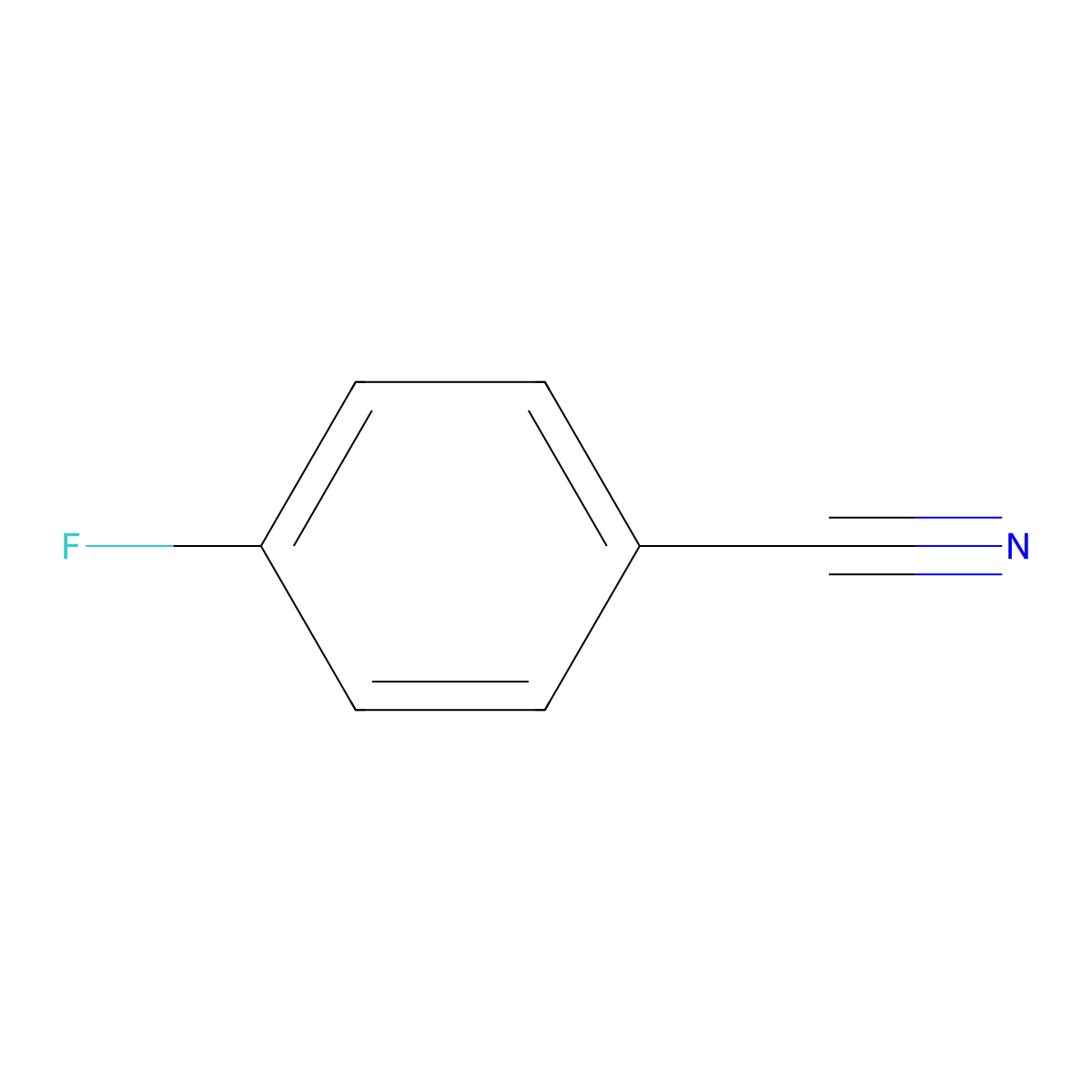 4-Fluorobenzonitrile molecular structure, CAS 1194-02-1
