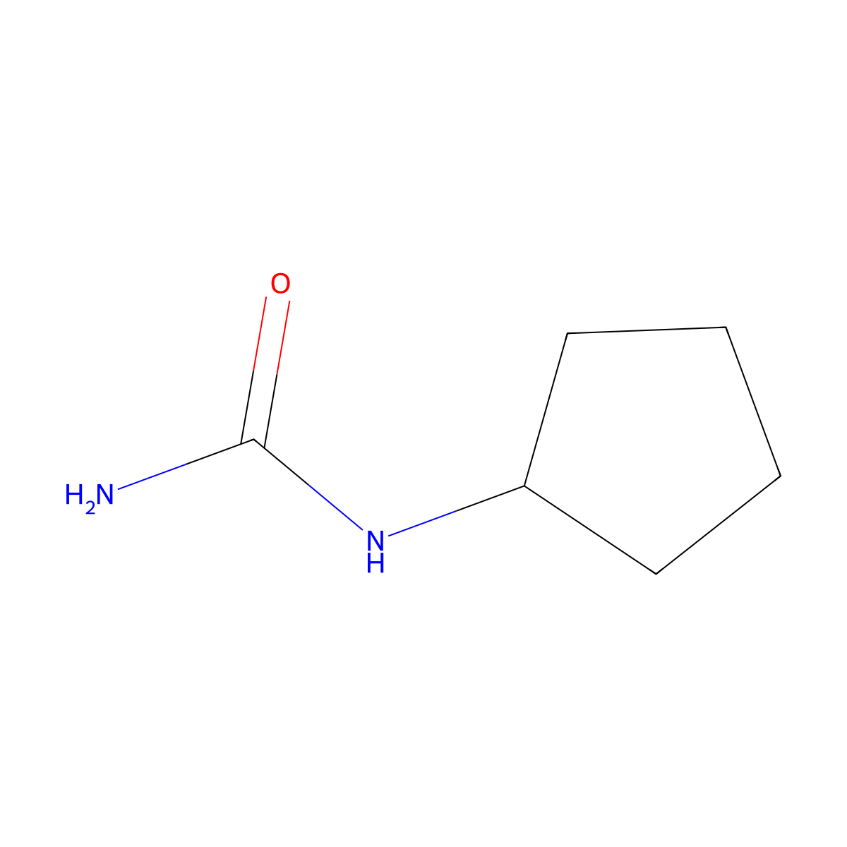 Cyclopentylurea molecular structure, CAS 1194-06-5