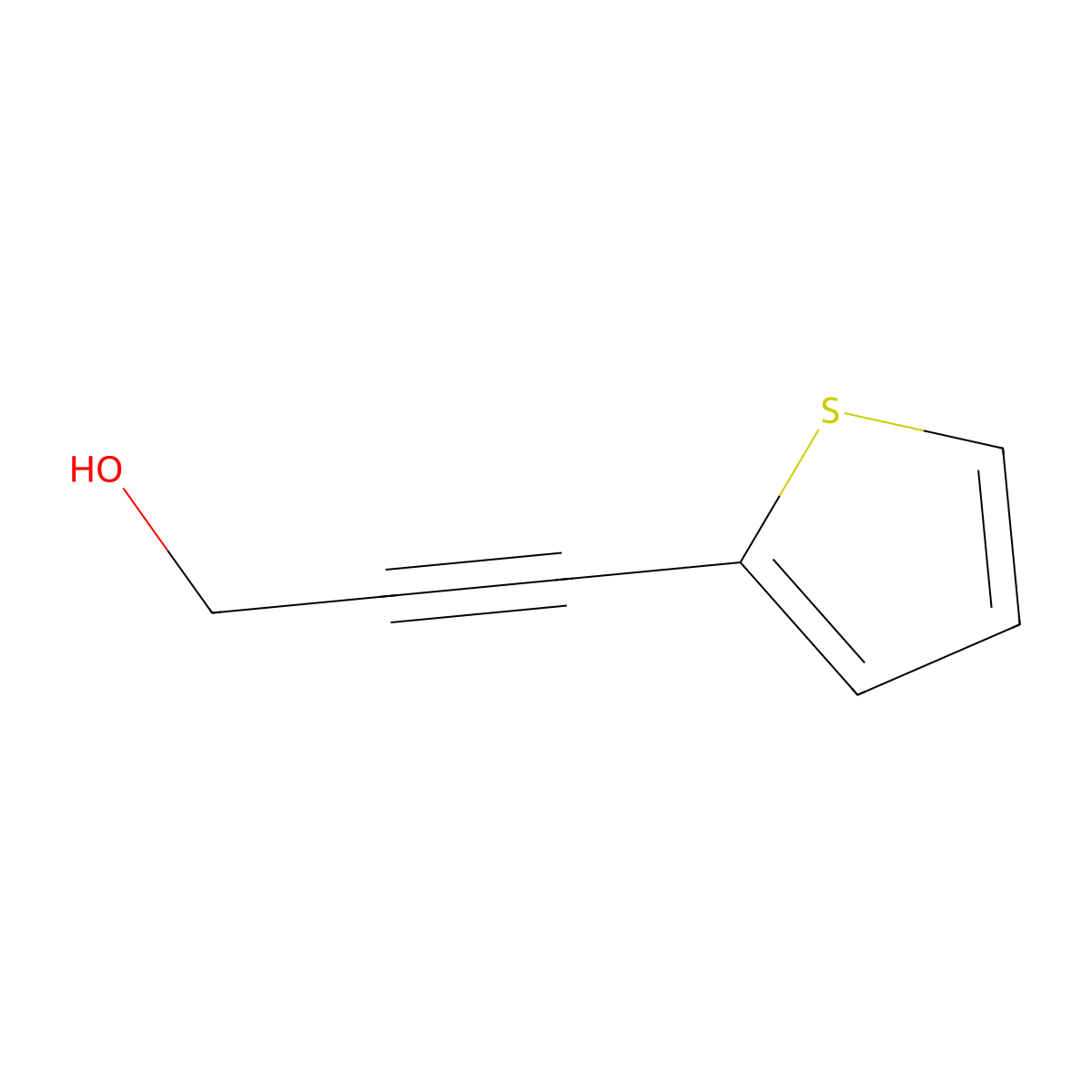 3-(Thiophen-2-yl)prop-2-yn-1-ol molecular structure, CAS 1194-13-4